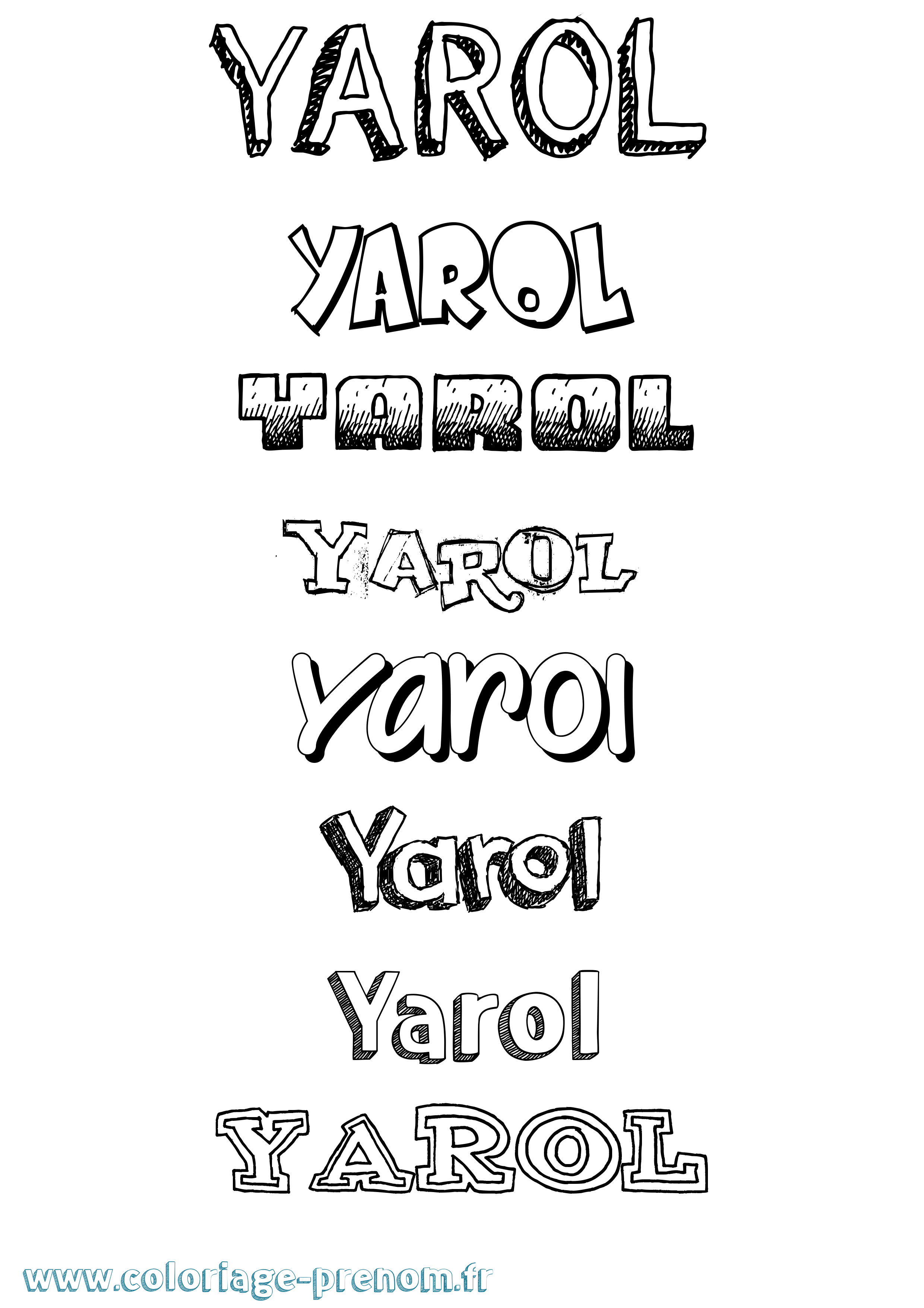 Coloriage Yarol Dessiné Coloriage prénom Yarol Dessiné