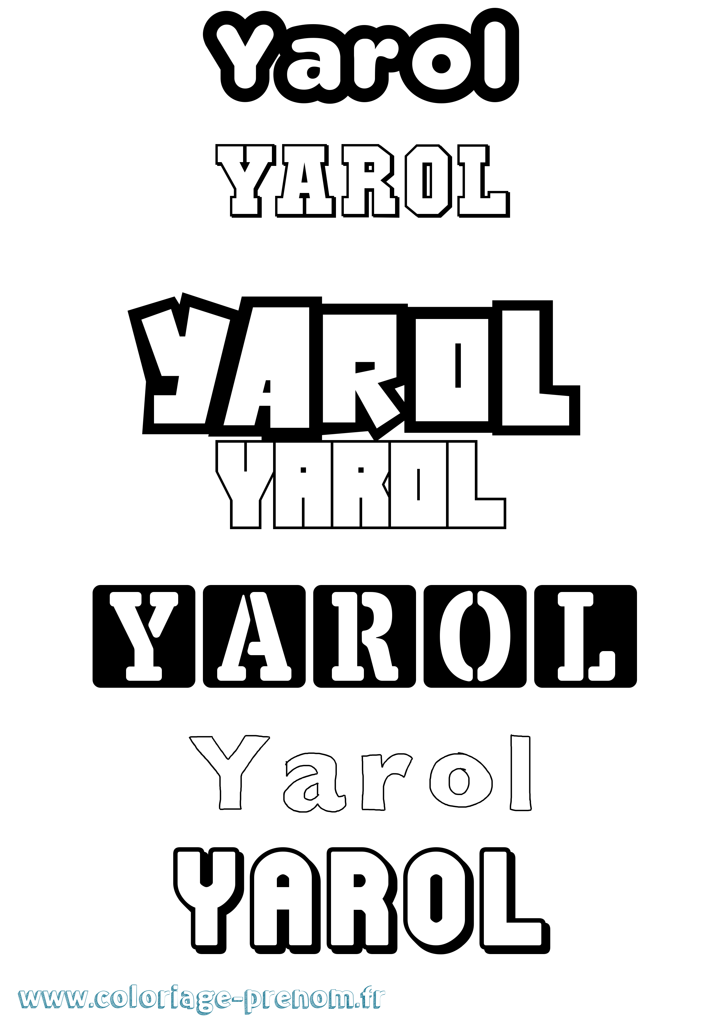 Coloriage Yarol Simple Coloriage prénom Yarol Simple