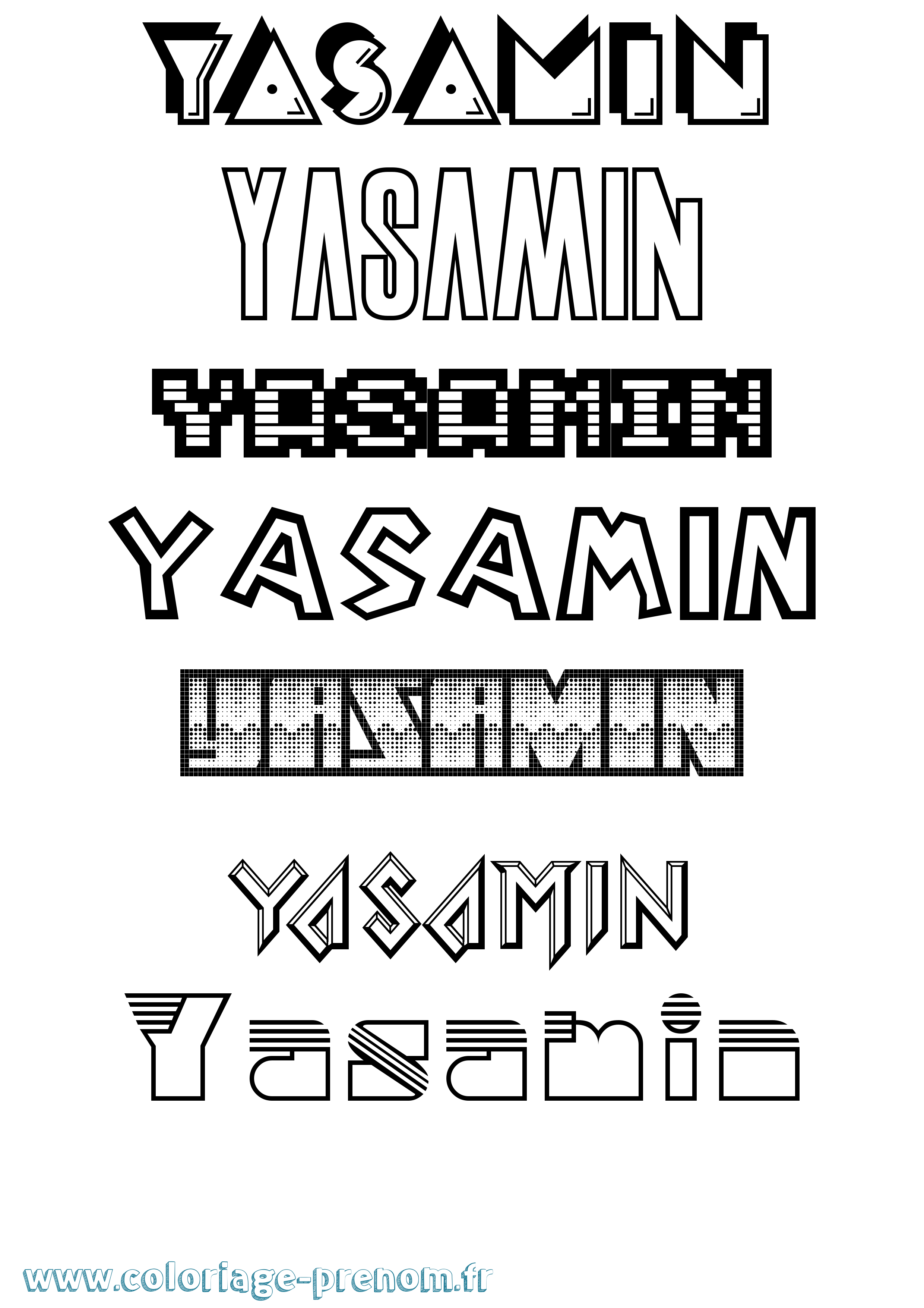 Coloriage Yasamin Jeux Vidéos Coloriage prénom Yasamin Jeux Vidéos