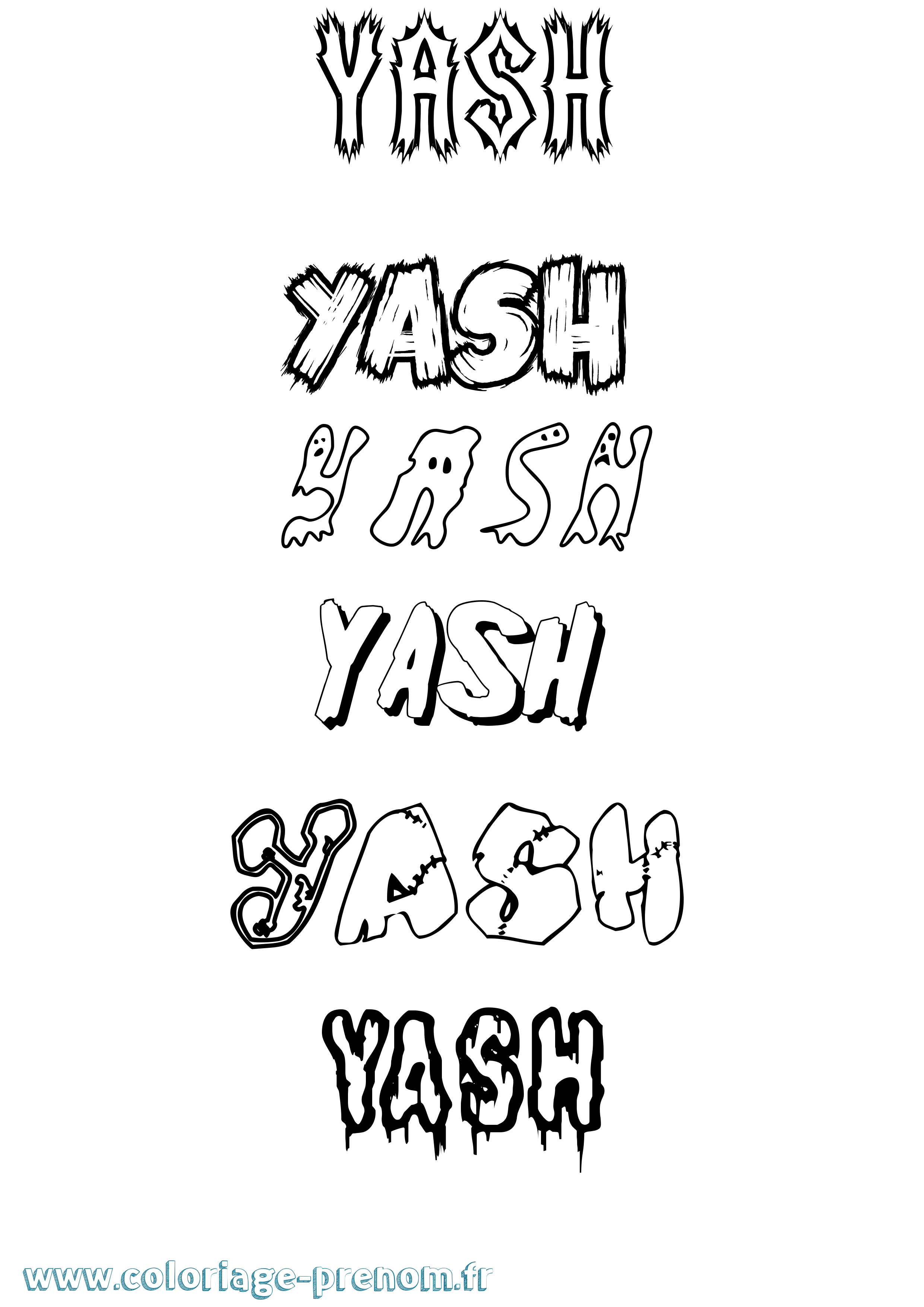 Coloriage Yash Frisson Coloriage prénom Yash Frisson