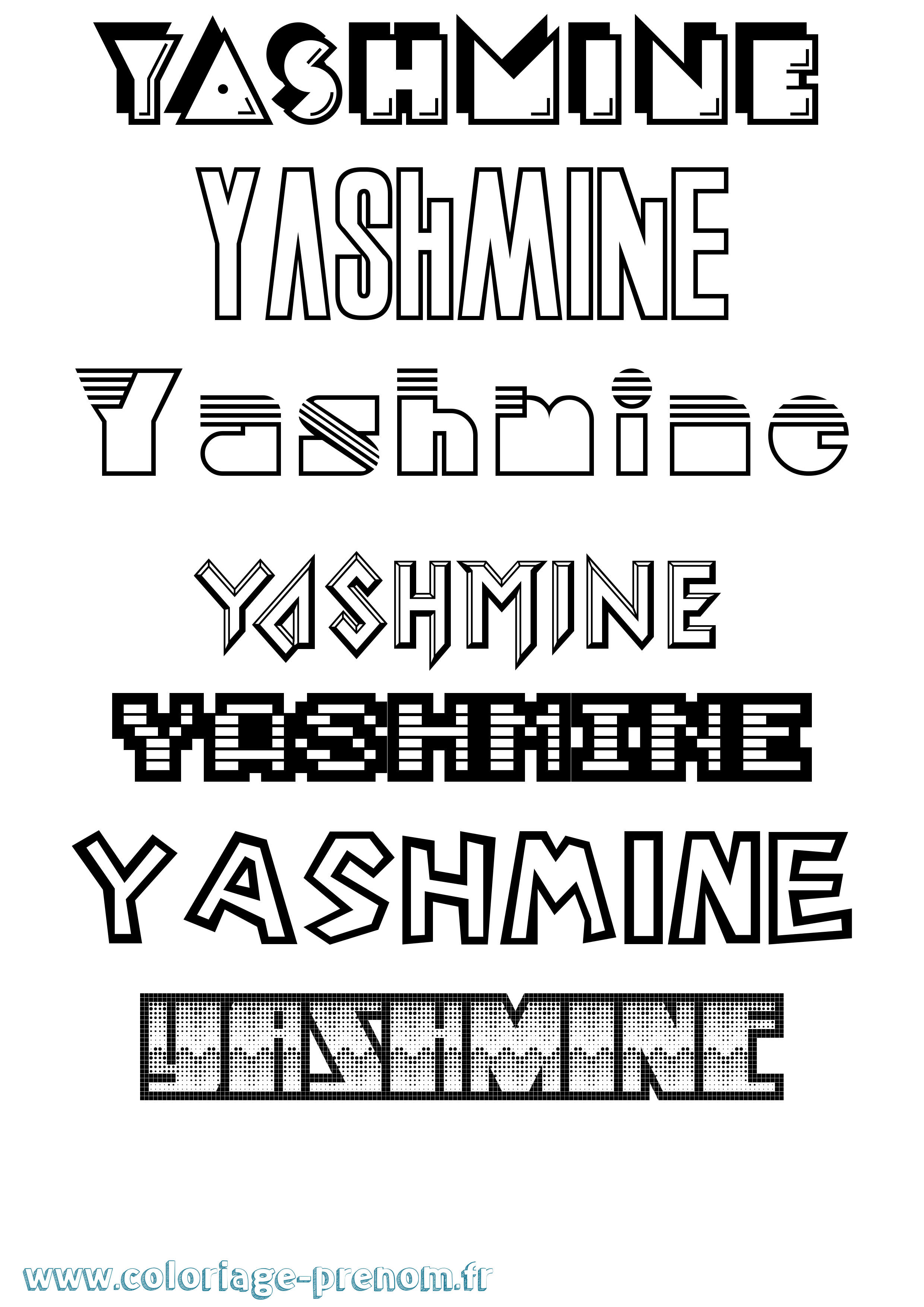 Coloriage Yashmine Jeux Vidéos Coloriage prénom Yashmine Jeux Vidéos
