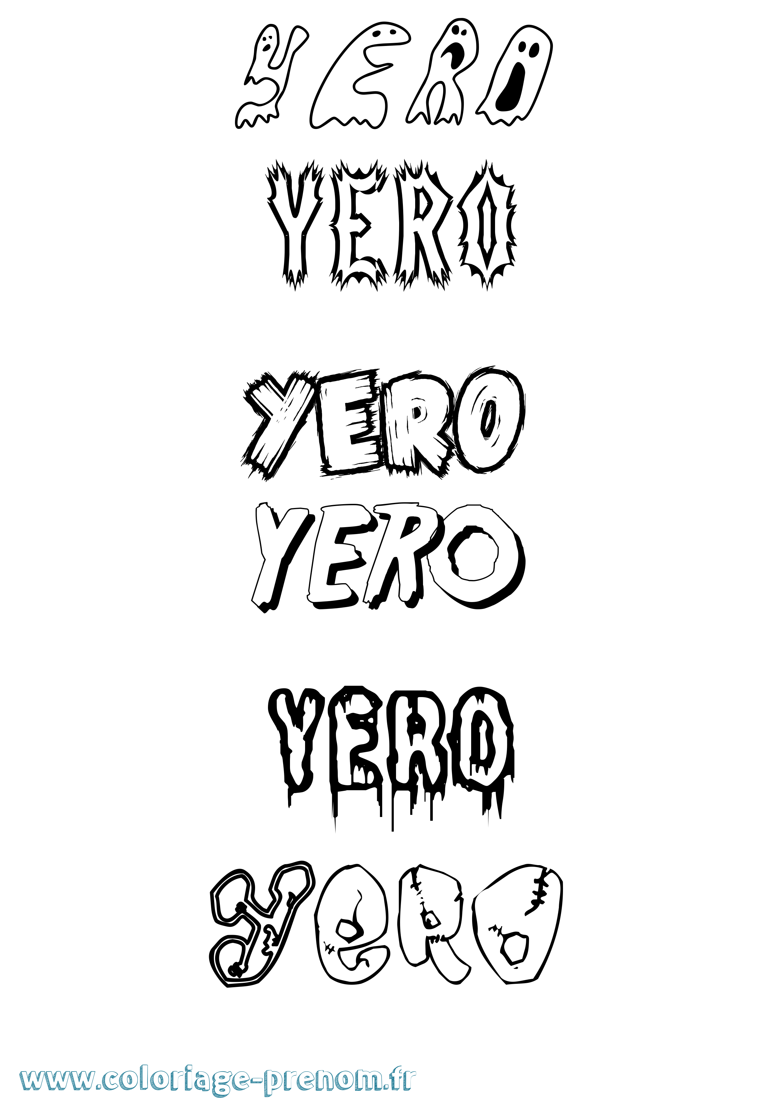 Coloriage Yero Frisson Coloriage prénom Yero Frisson