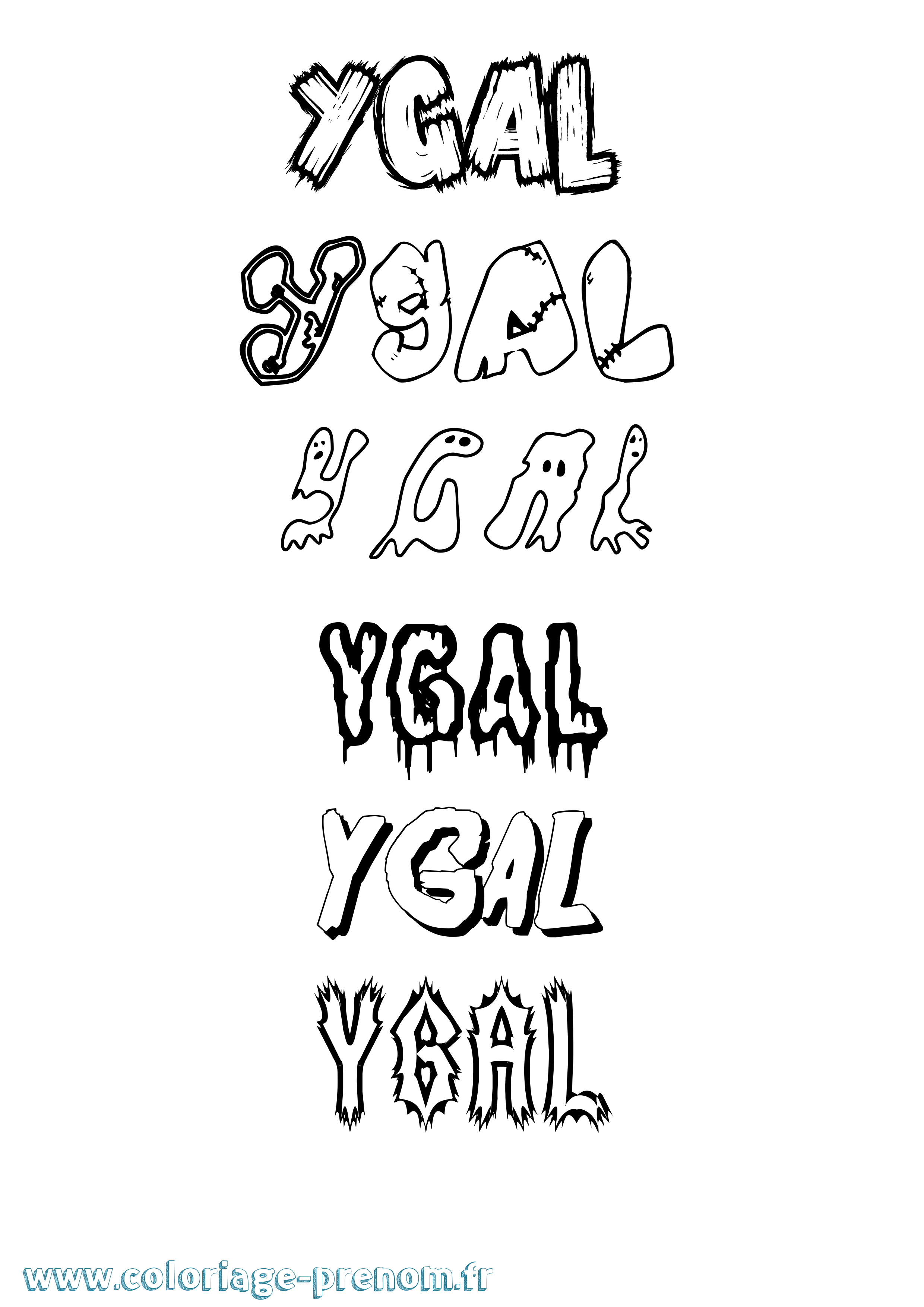 Coloriage Ygal Frisson Coloriage prénom Ygal Frisson