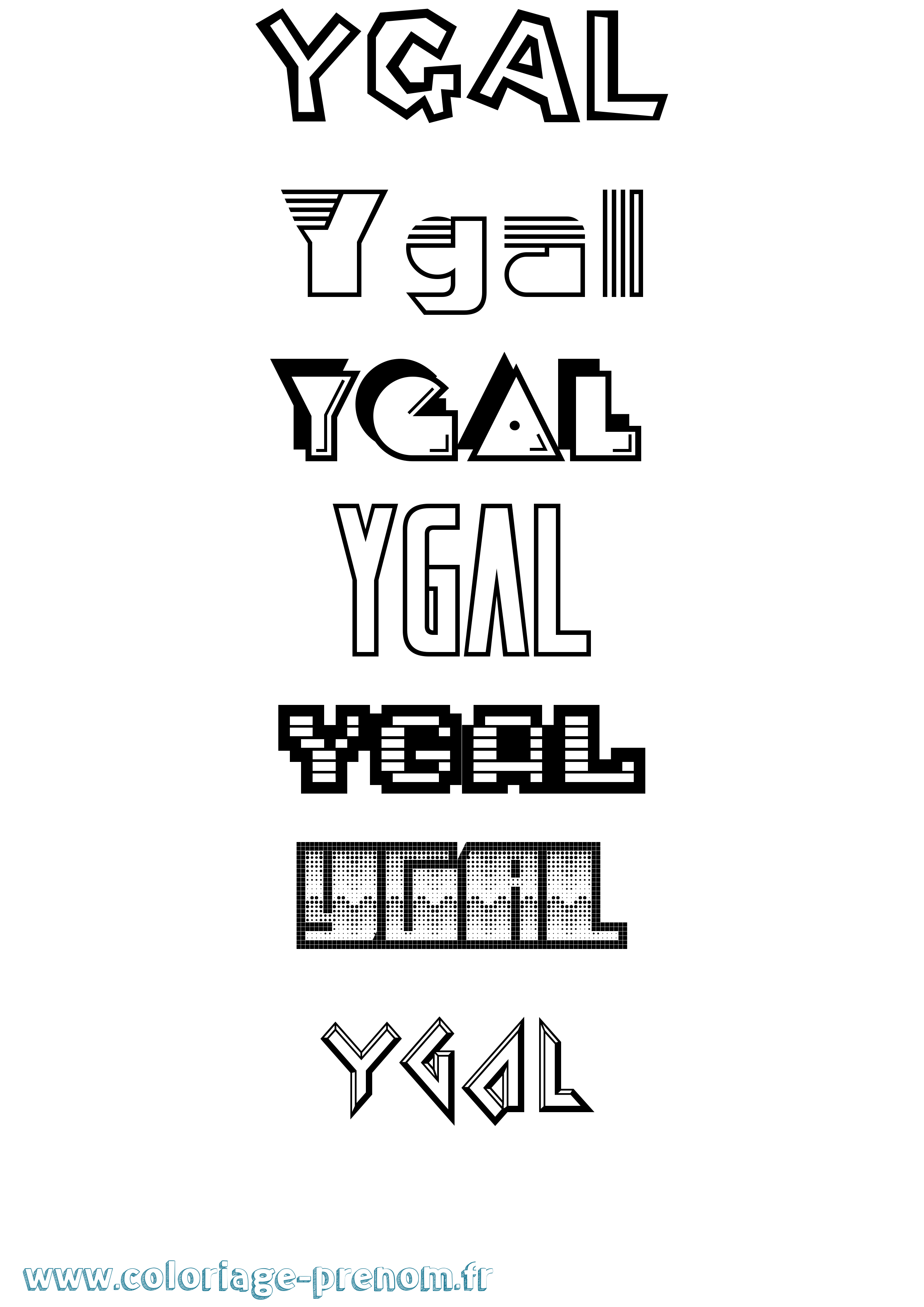 Coloriage Ygal Jeux Vidéos Coloriage prénom Ygal Jeux Vidéos