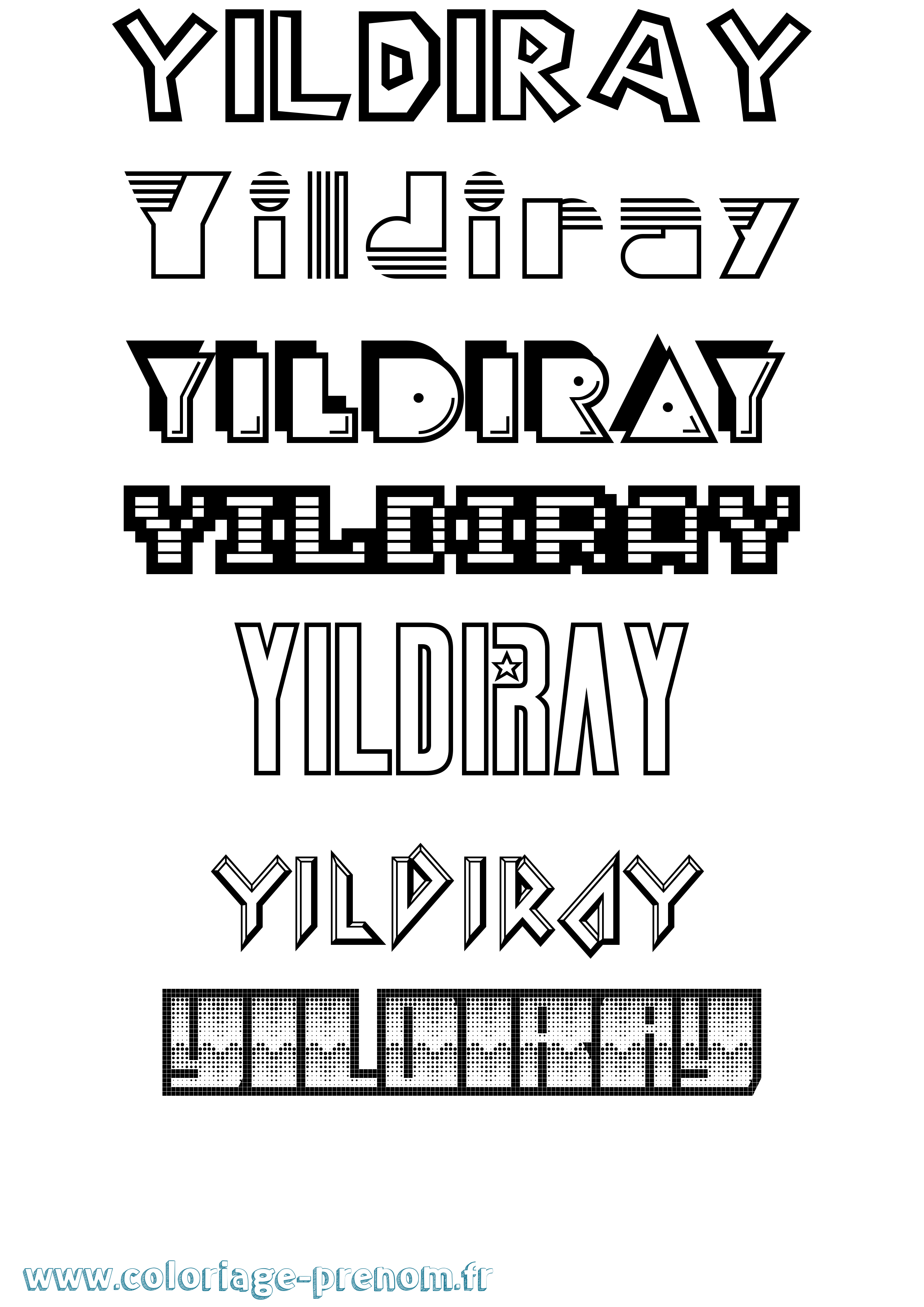 Coloriage Yildiray Jeux Vidéos Coloriage prénom Yildiray Jeux Vidéos