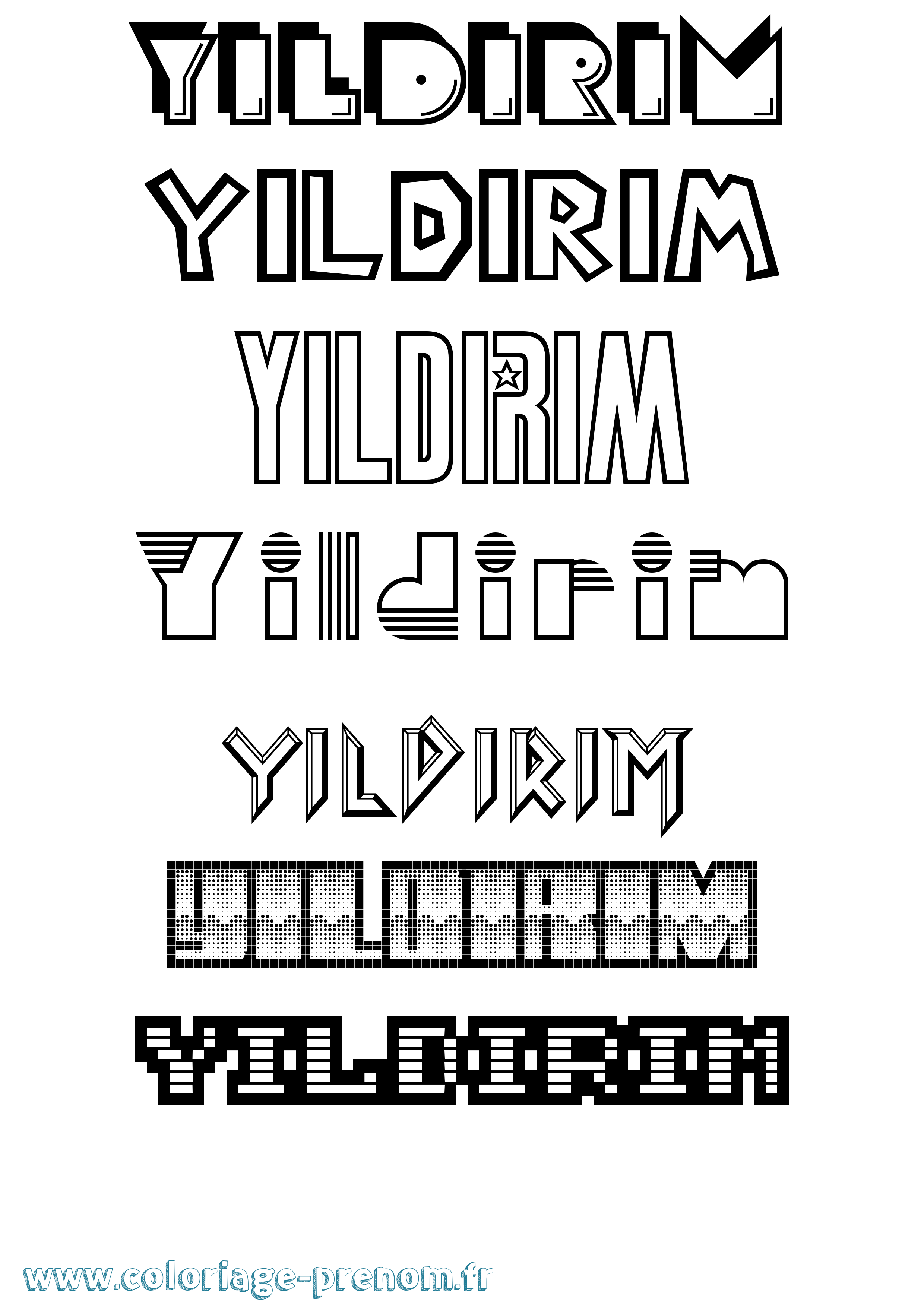 Coloriage Yildirim Jeux Vidéos Coloriage prénom Yildirim Jeux Vidéos