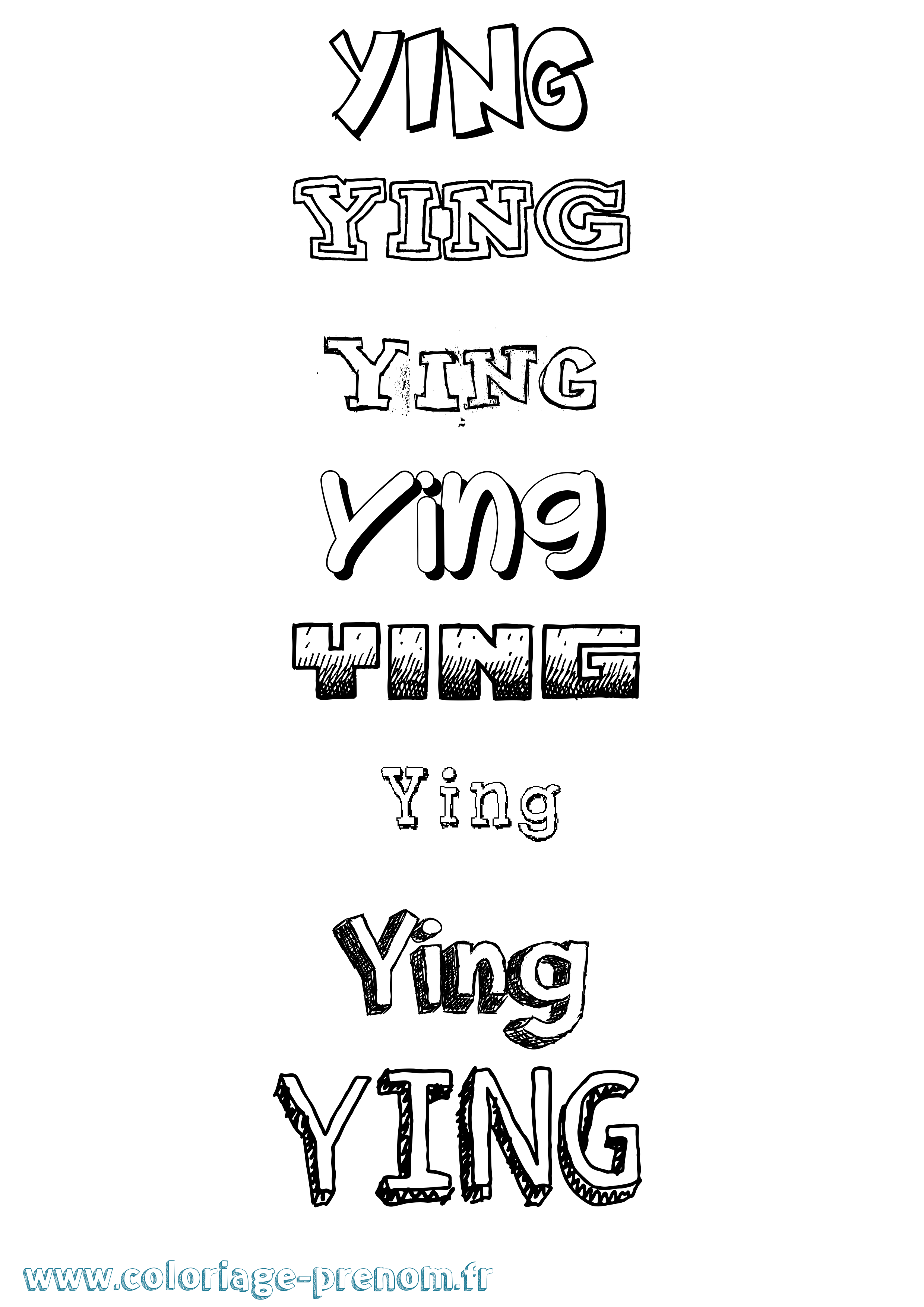 Coloriage Ying Dessiné Coloriage prénom Ying Dessiné
