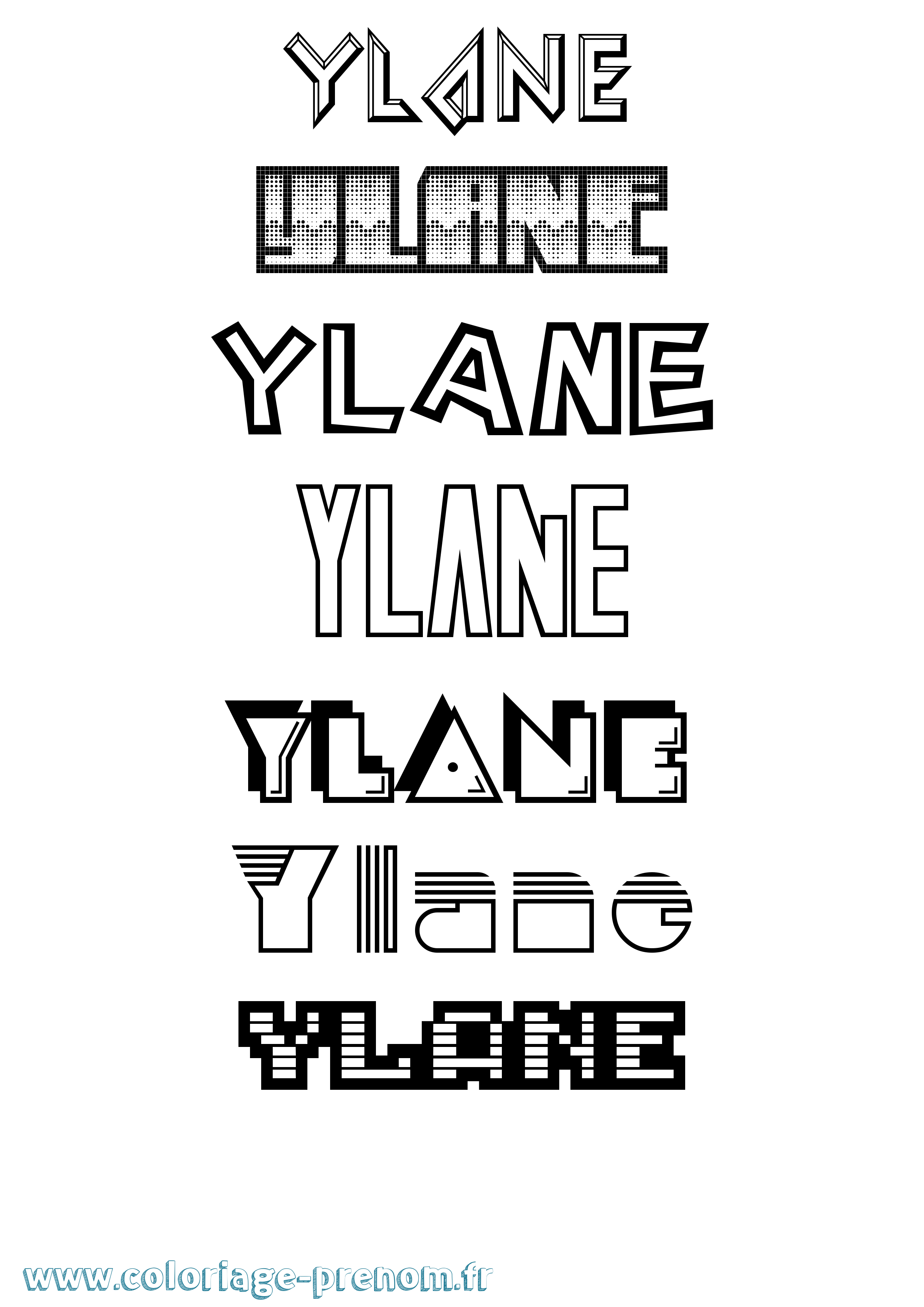 Coloriage Ylane Jeux Vidéos Coloriage prénom Ylane Jeux Vidéos