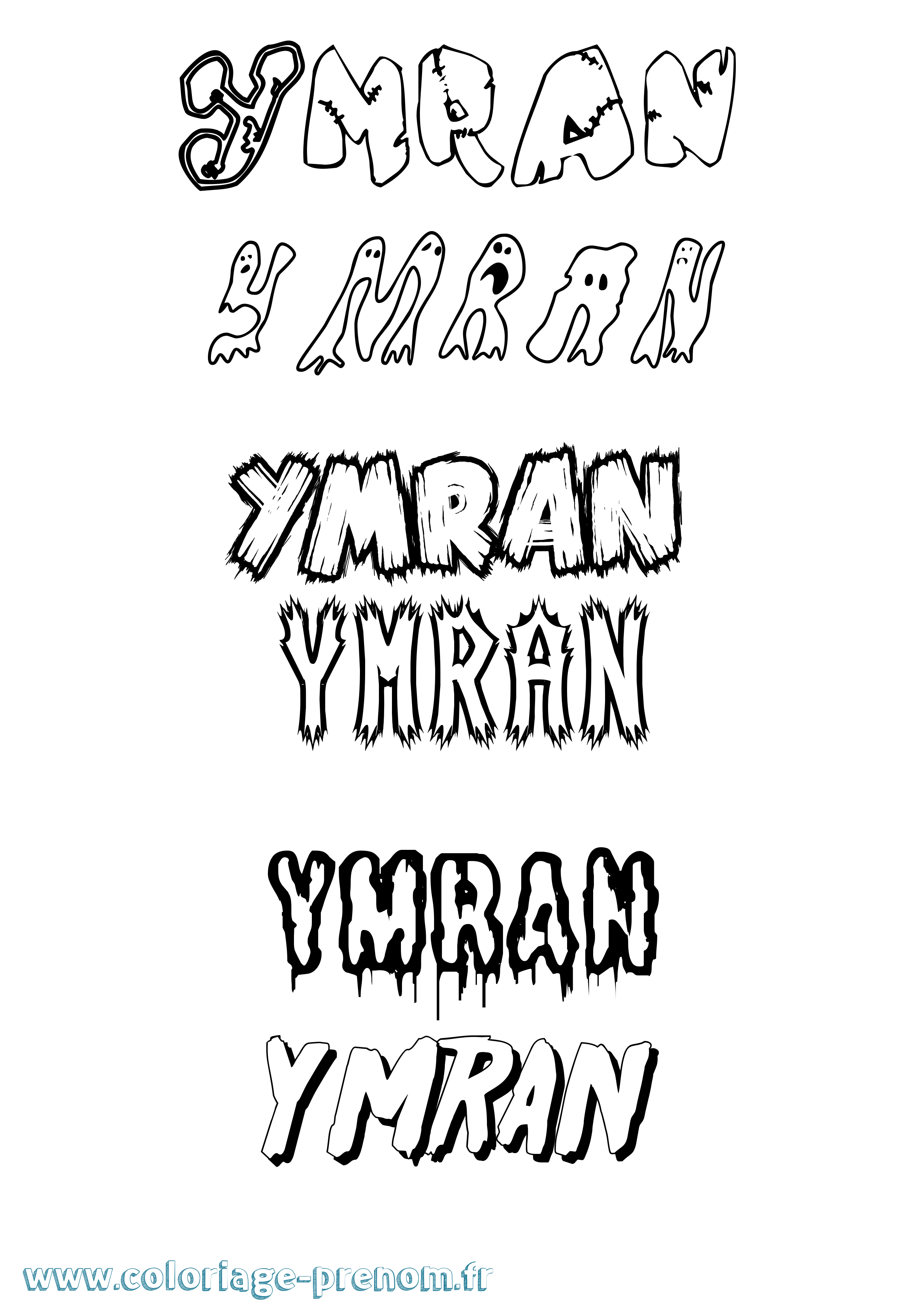 Coloriage Ymran Frisson Coloriage prénom Ymran Frisson