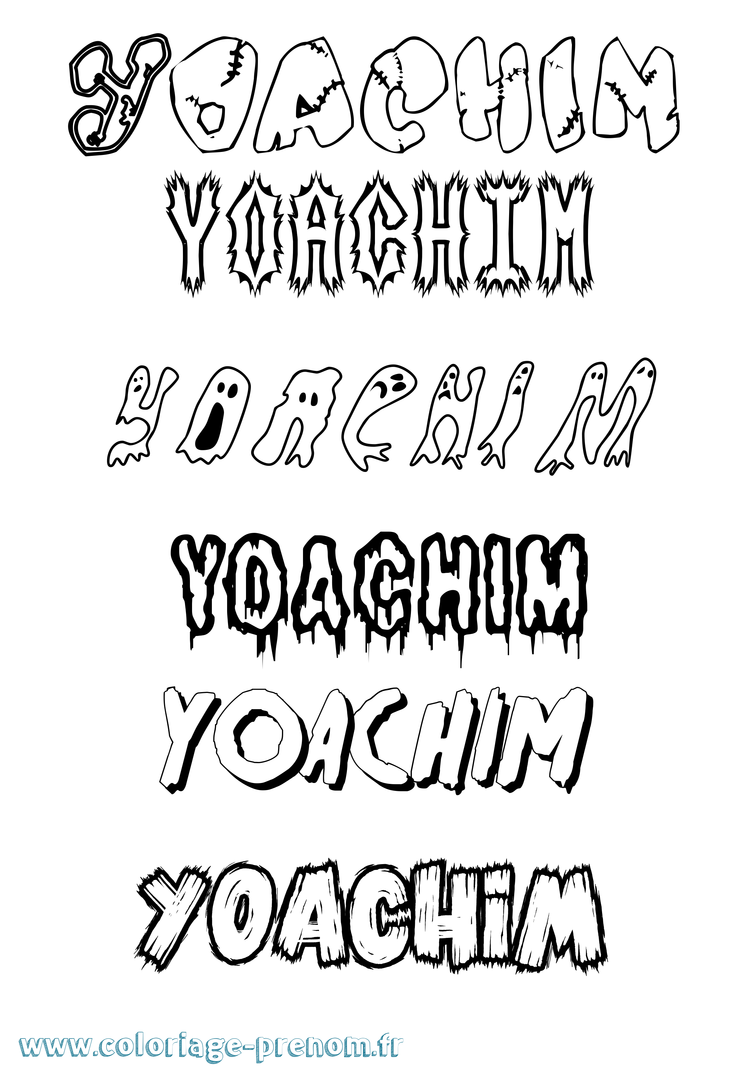 Coloriage Yoachim Frisson Coloriage prénom Yoachim Frisson