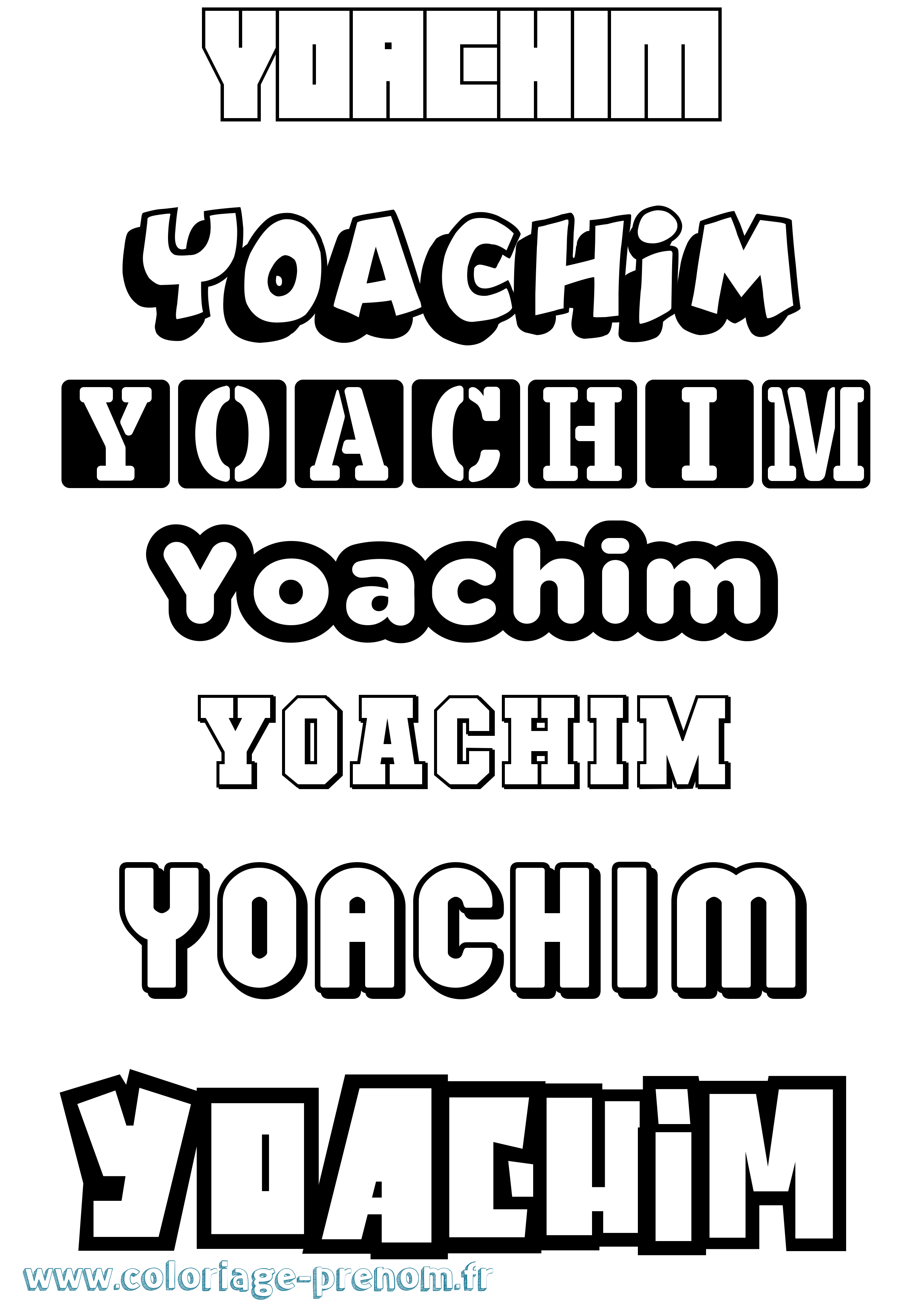 Coloriage Yoachim Simple Coloriage prénom Yoachim Simple