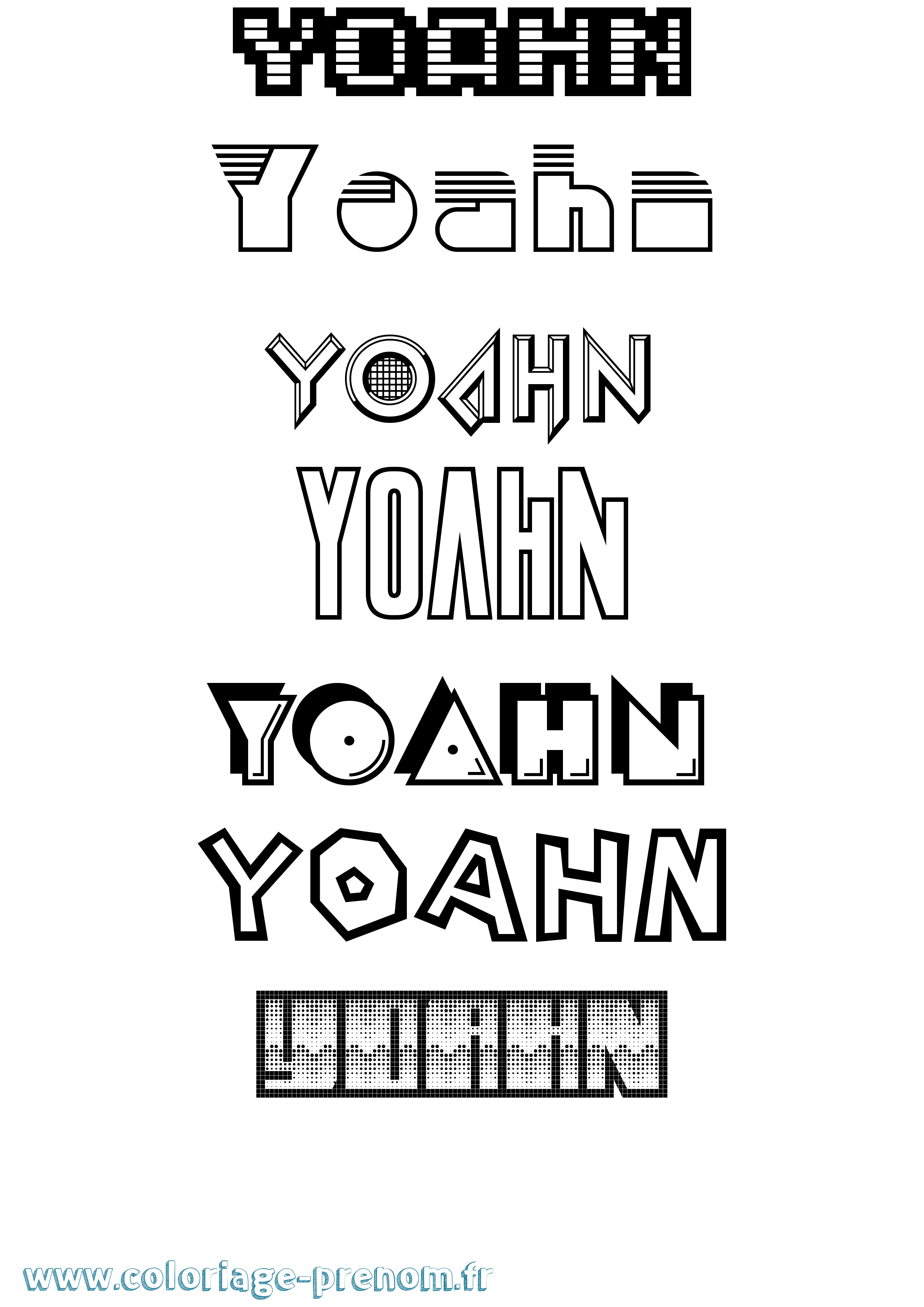 Coloriage Yoahn Jeux Vidéos Coloriage prénom Yoahn Jeux Vidéos