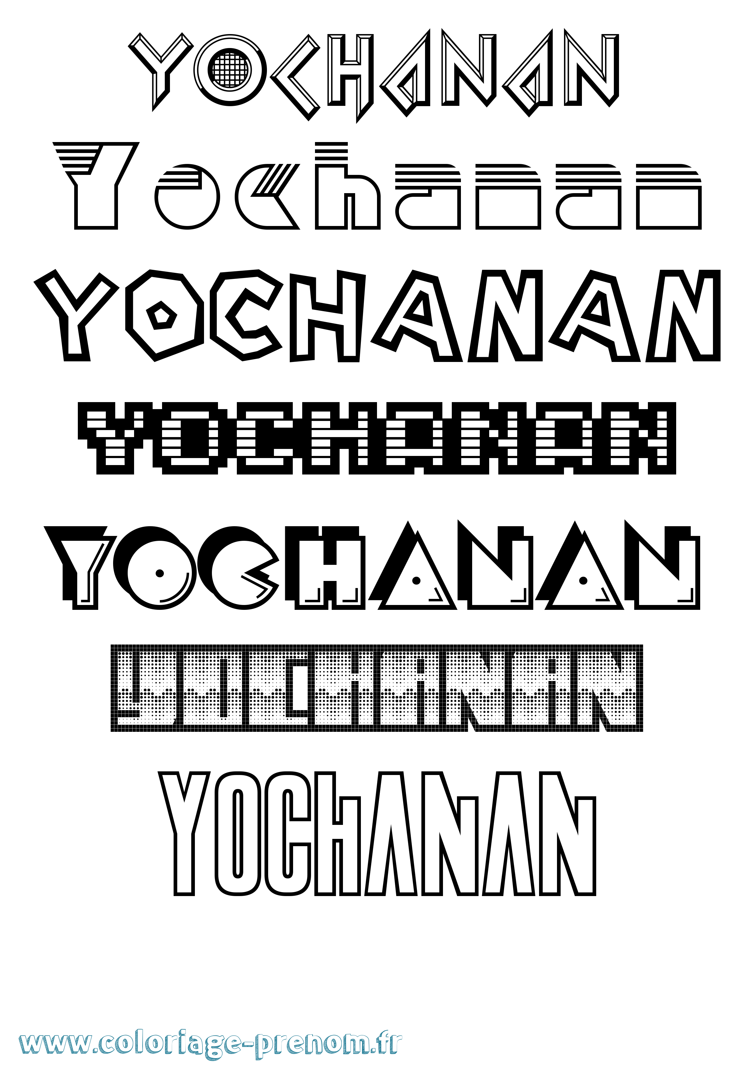 Coloriage Yochanan Jeux Vidéos Coloriage prénom Yochanan Jeux Vidéos