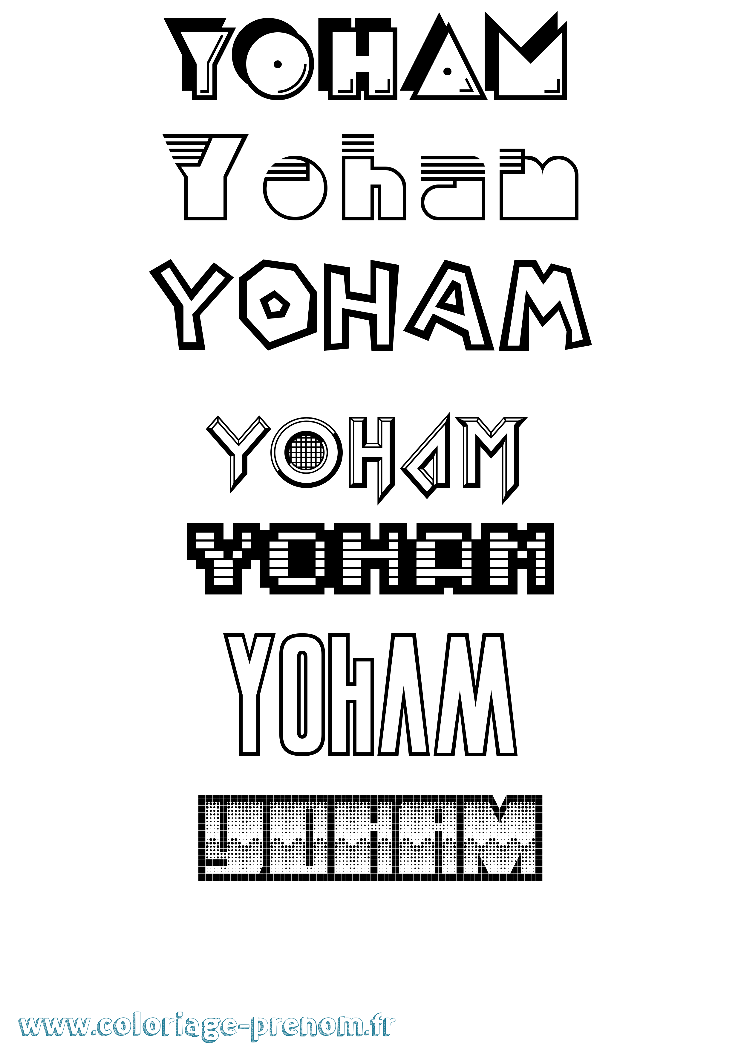 Coloriage Yoham Jeux Vidéos Coloriage prénom Yoham Jeux Vidéos