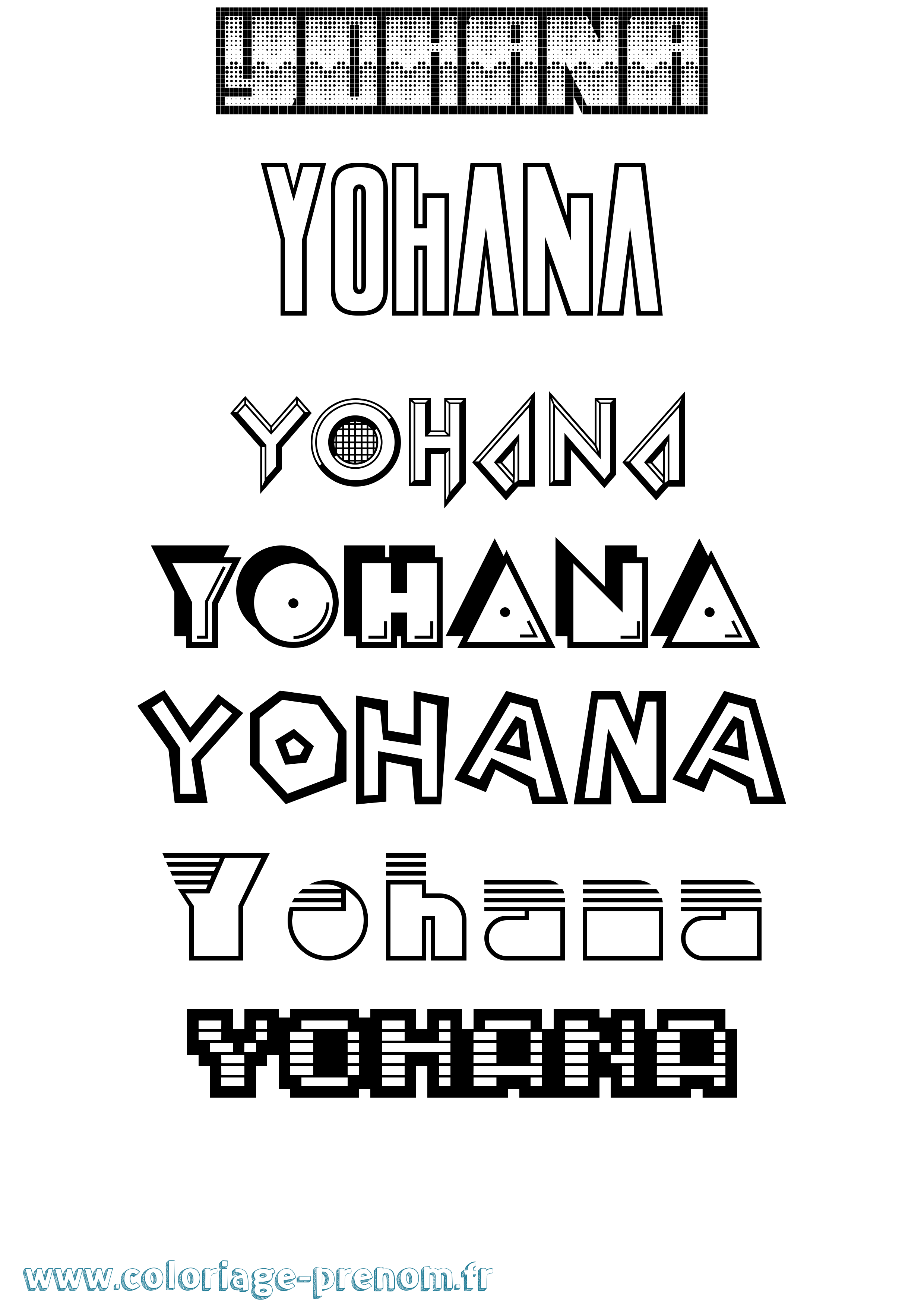 Coloriage Yohana Jeux Vidéos Coloriage prénom Yohana Jeux Vidéos
