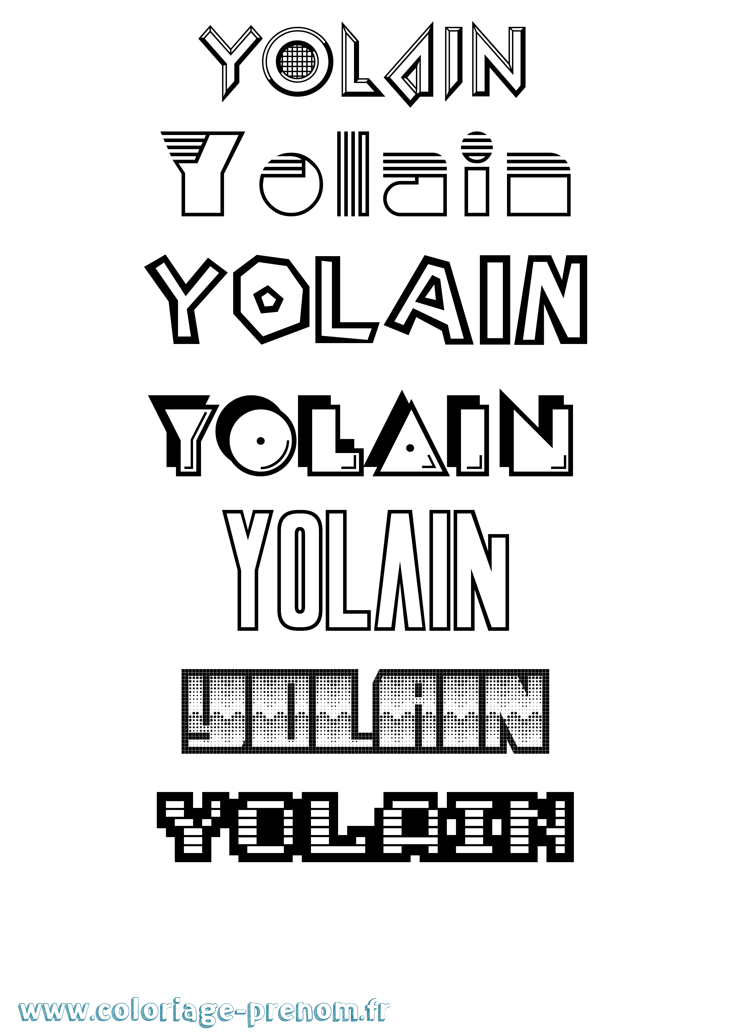 Coloriage Yolain Jeux Vidéos Coloriage prénom Yolain Jeux Vidéos