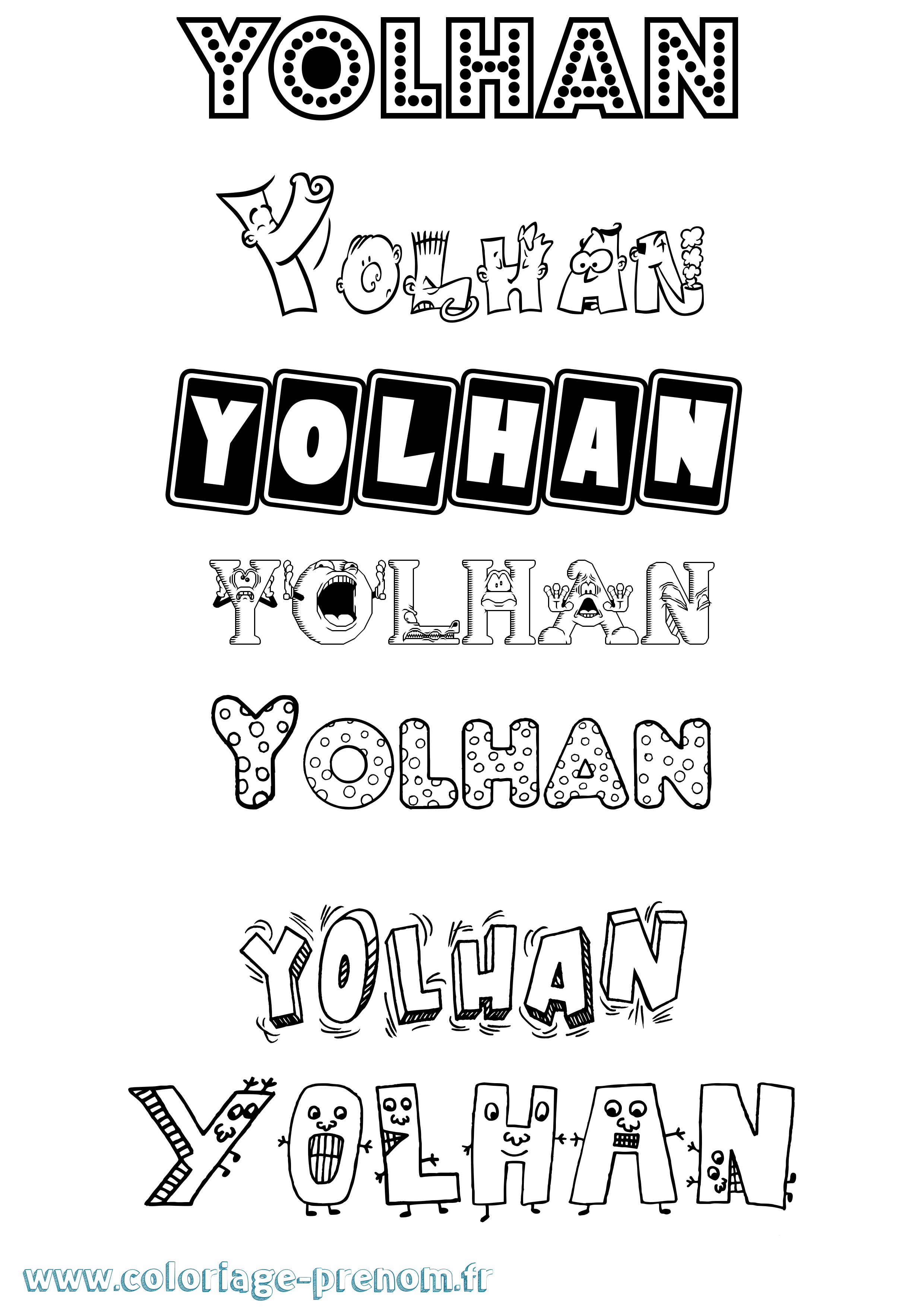 Coloriage Yolhan Fun Coloriage prénom Yolhan Fun