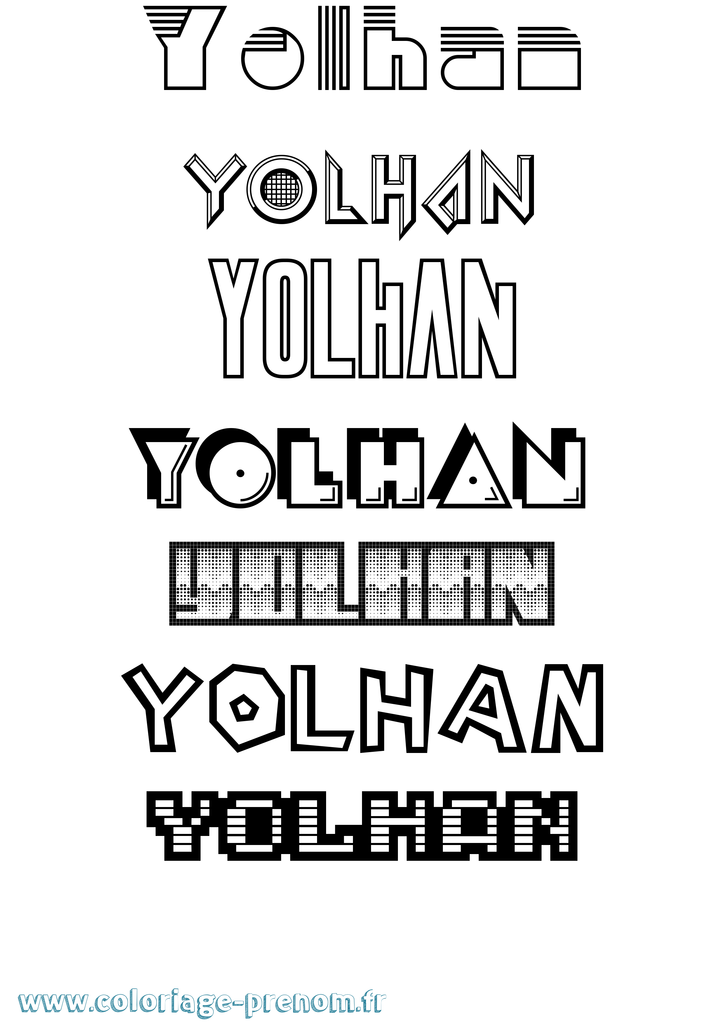 Coloriage Yolhan Jeux Vidéos Coloriage prénom Yolhan Jeux Vidéos