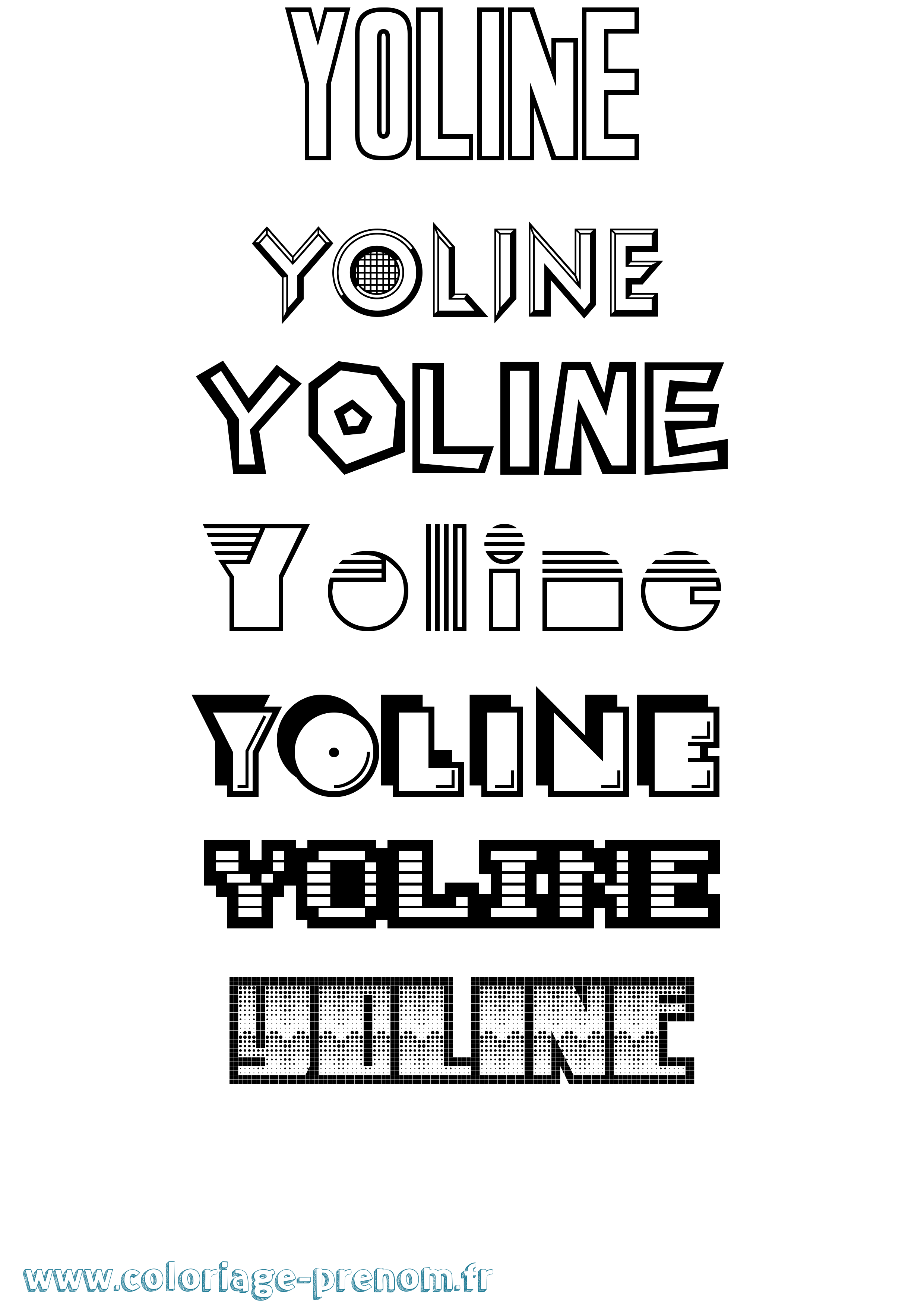 Coloriage Yoline Jeux Vidéos Coloriage prénom Yoline Jeux Vidéos