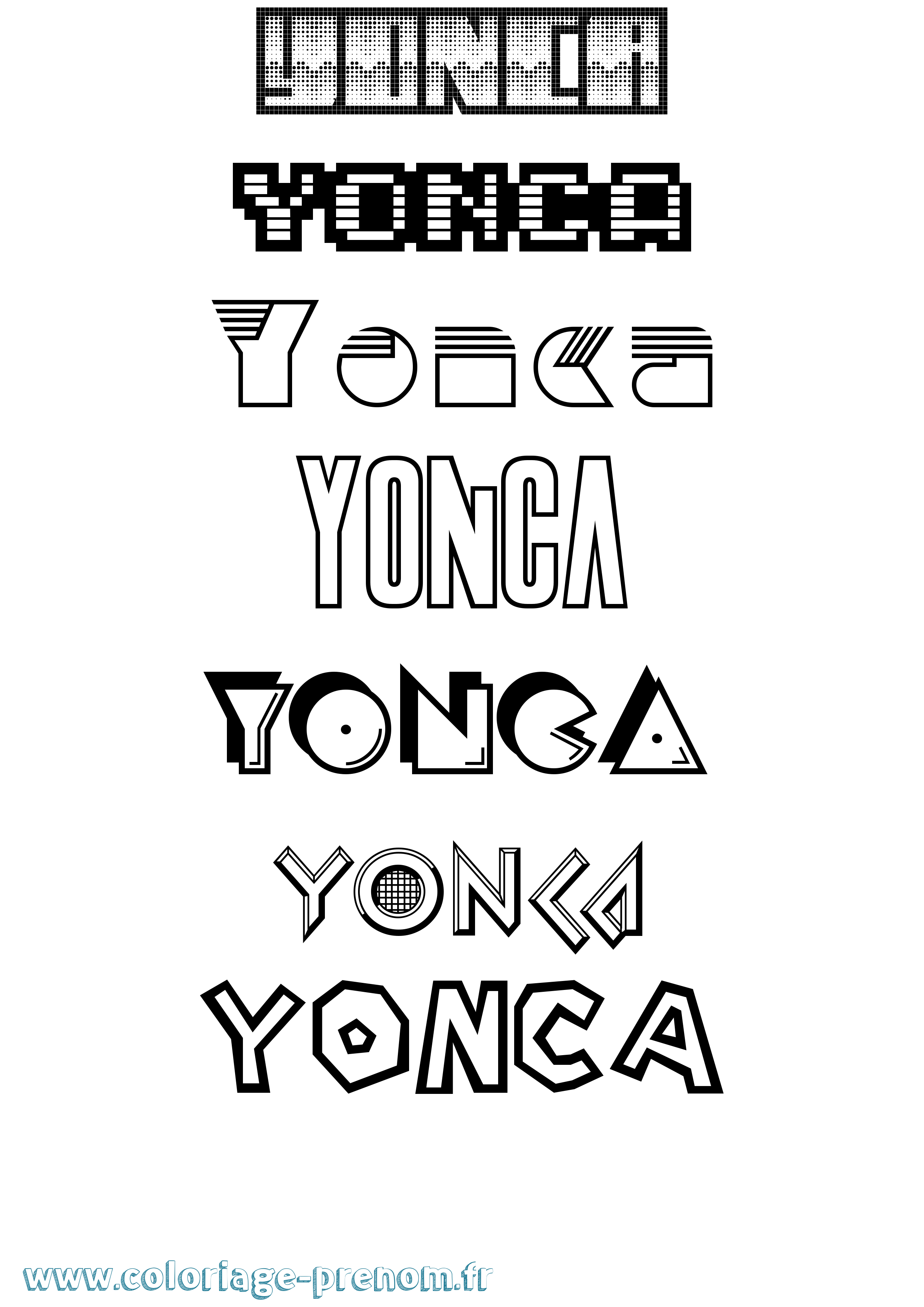 Coloriage Yonca Jeux Vidéos Coloriage prénom Yonca Jeux Vidéos