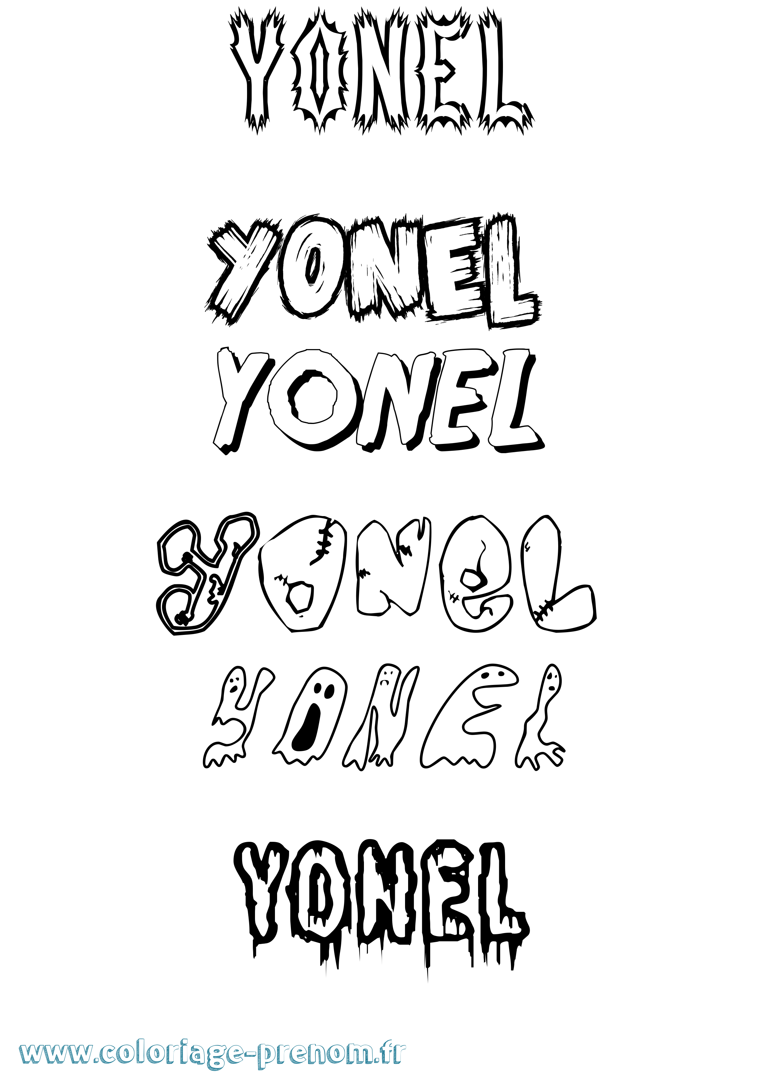 Coloriage Yonel Frisson Coloriage prénom Yonel Frisson