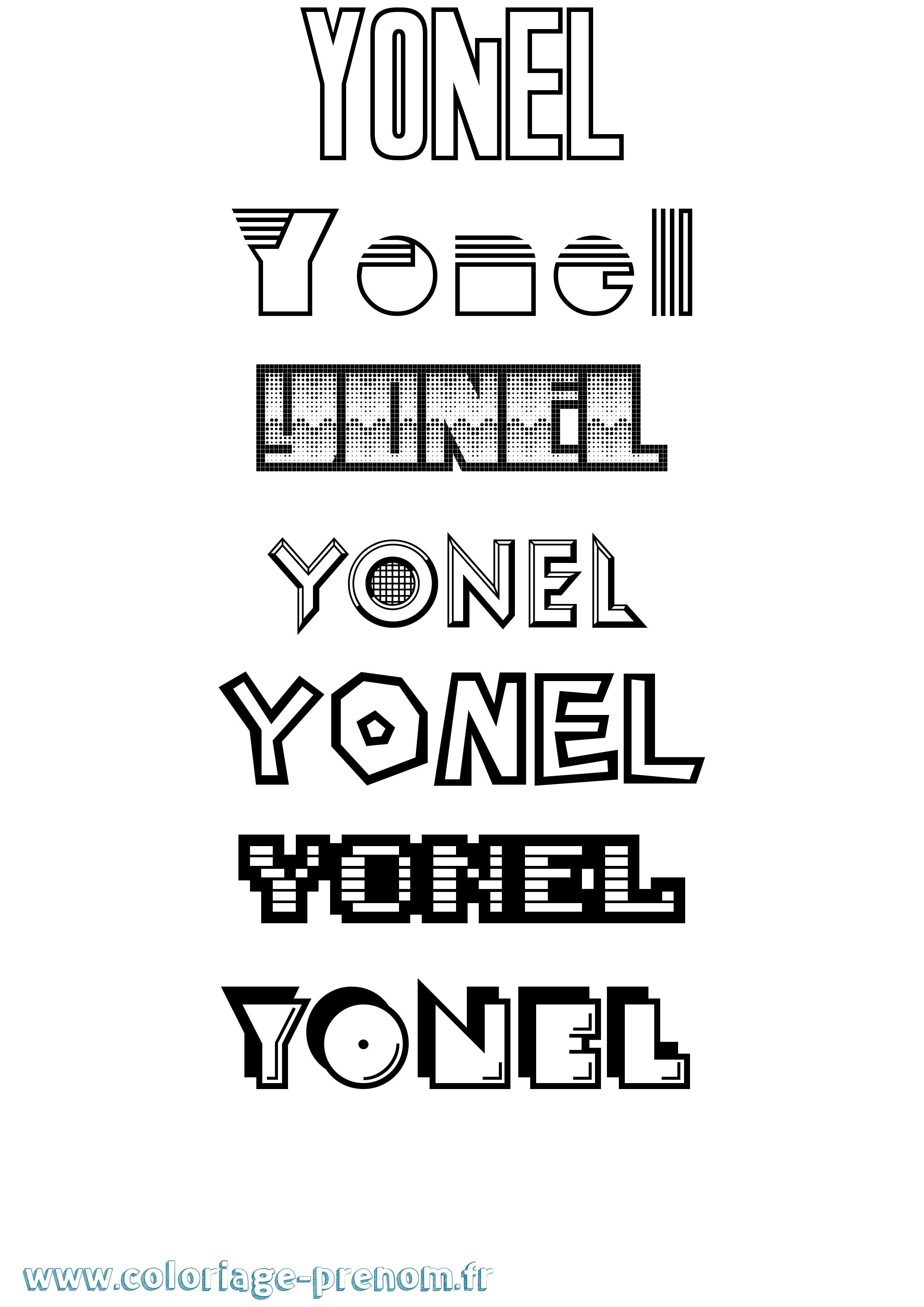 Coloriage Yonel Jeux Vidéos Coloriage prénom Yonel Jeux Vidéos