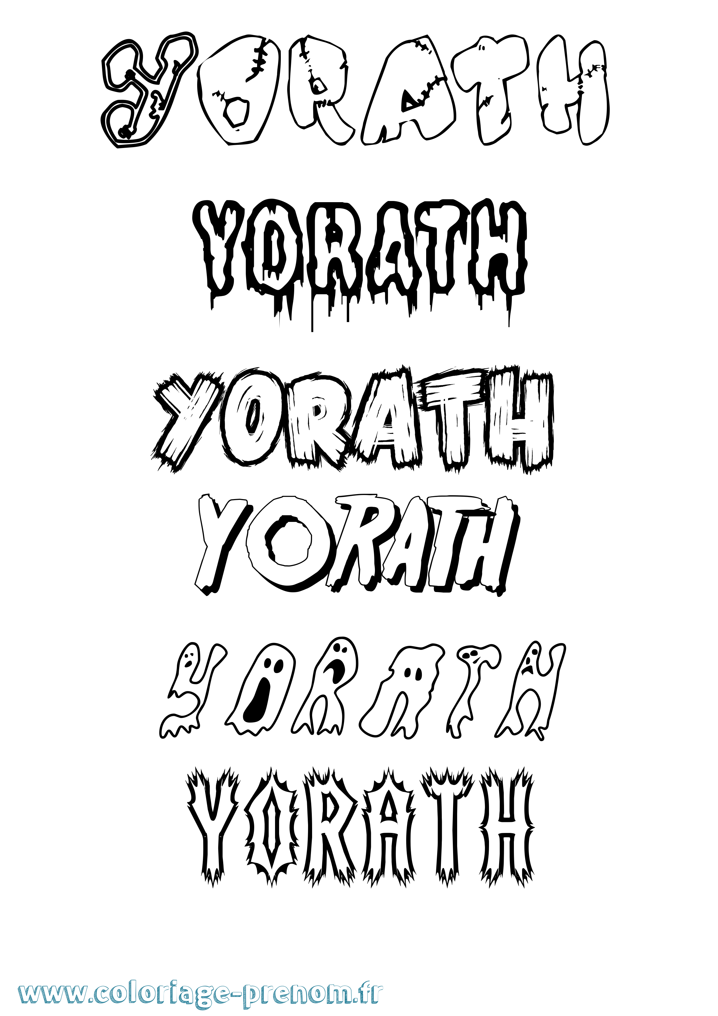 Coloriage Yorath Frisson Coloriage prénom Yorath Frisson