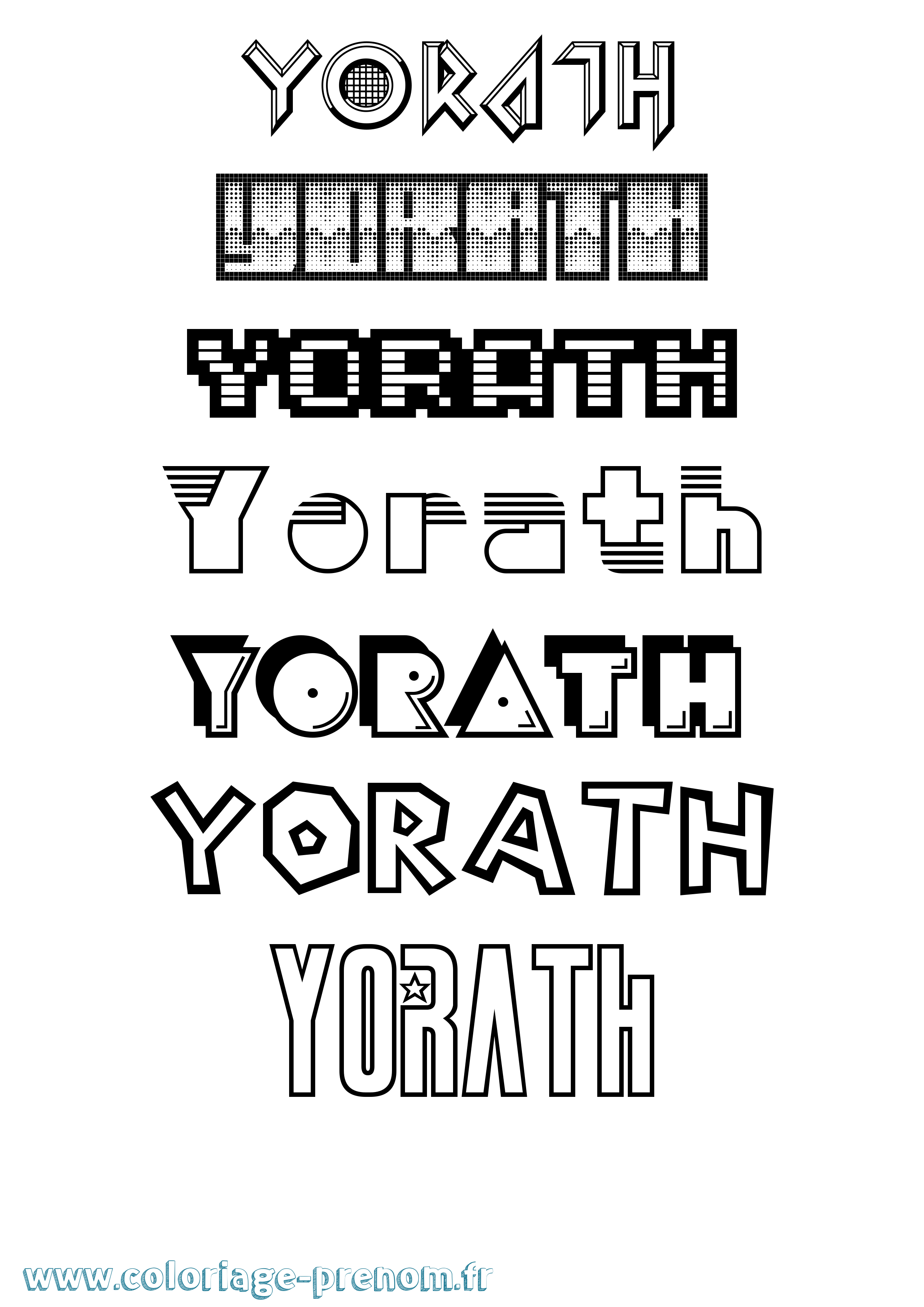 Coloriage Yorath Jeux Vidéos Coloriage prénom Yorath Jeux Vidéos