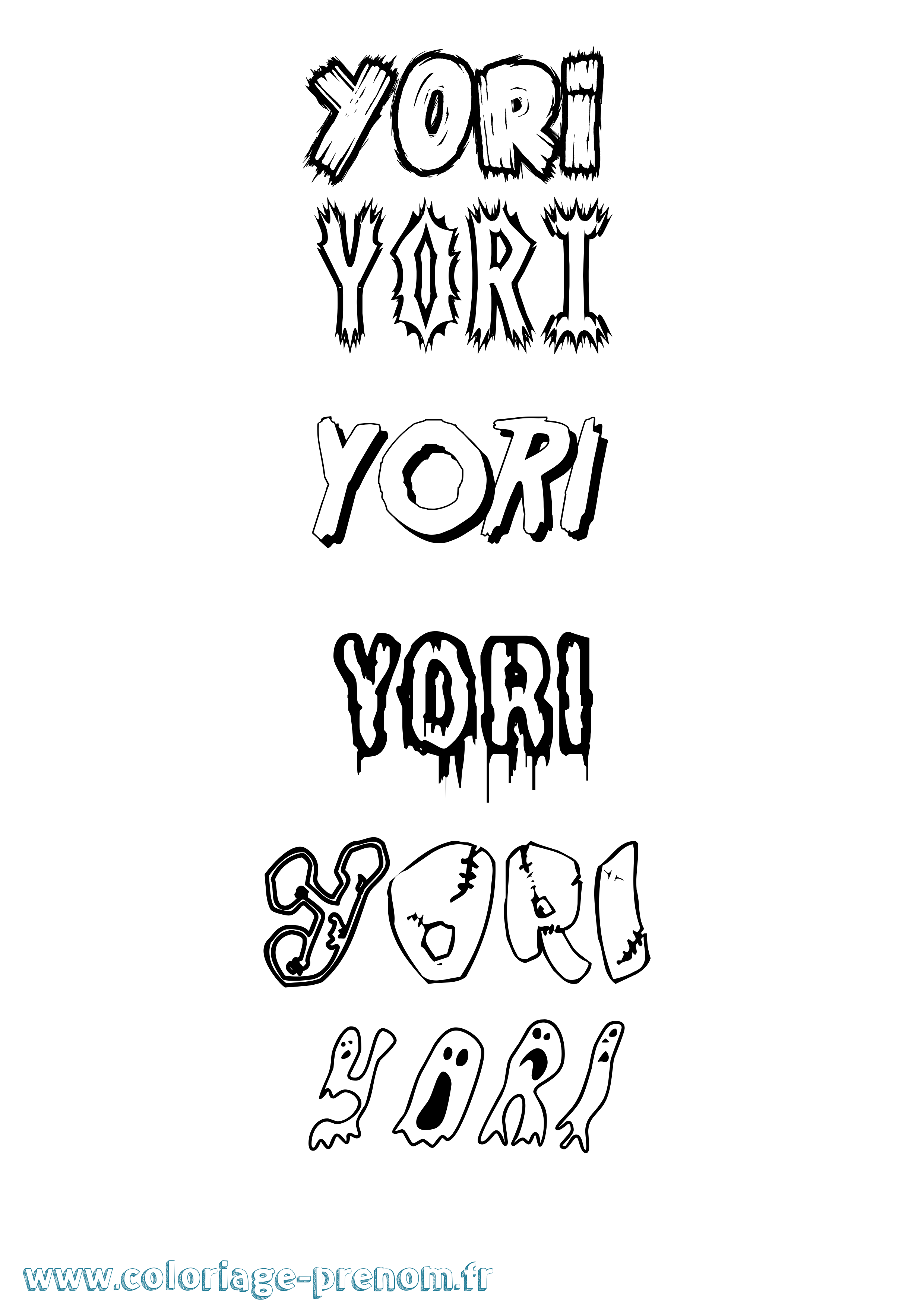 Coloriage Yori Frisson Coloriage prénom Yori Frisson