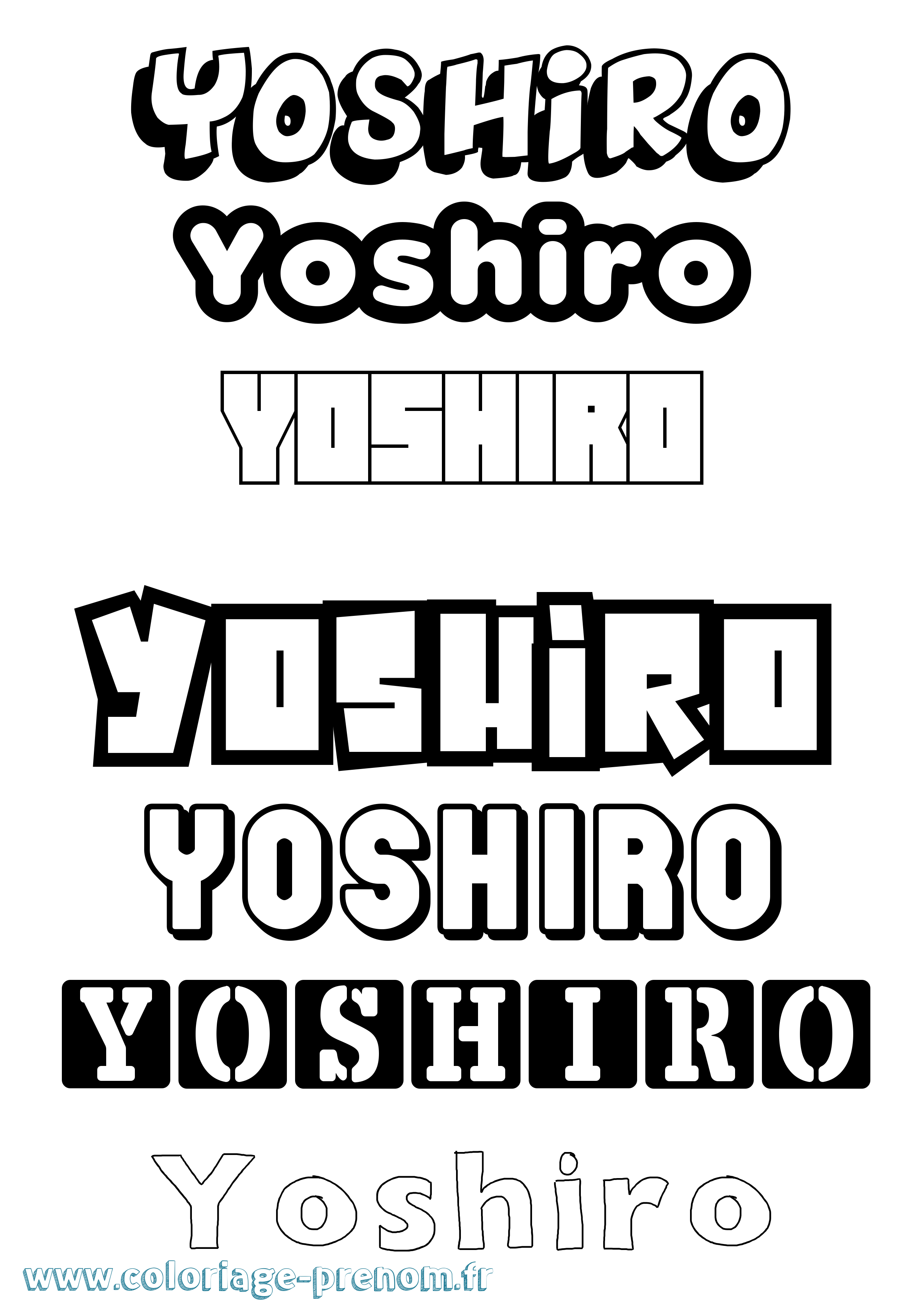 Coloriage Yoshiro Simple Coloriage prénom Yoshiro Simple