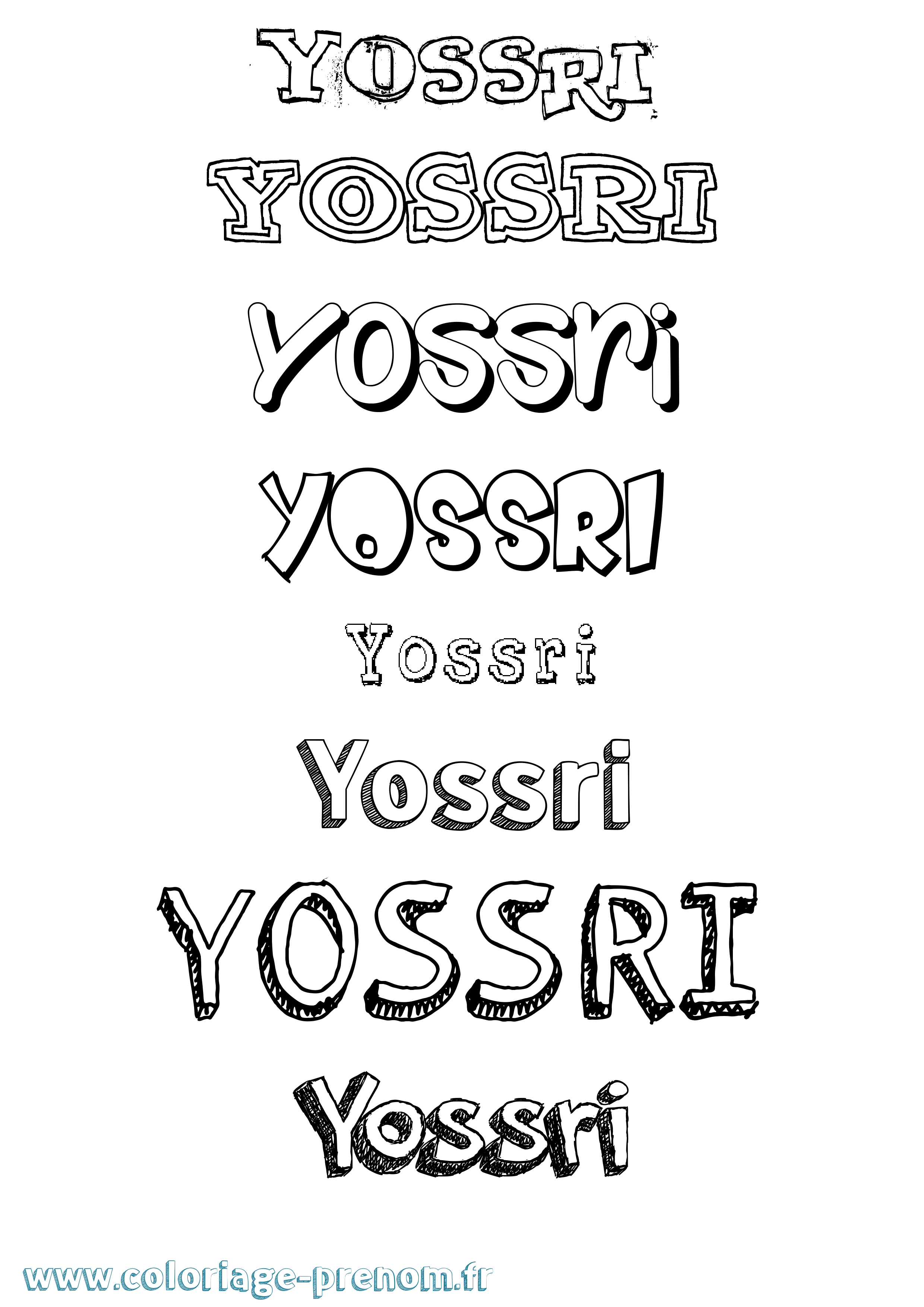Coloriage Yossri Dessiné Coloriage prénom Yossri Dessiné