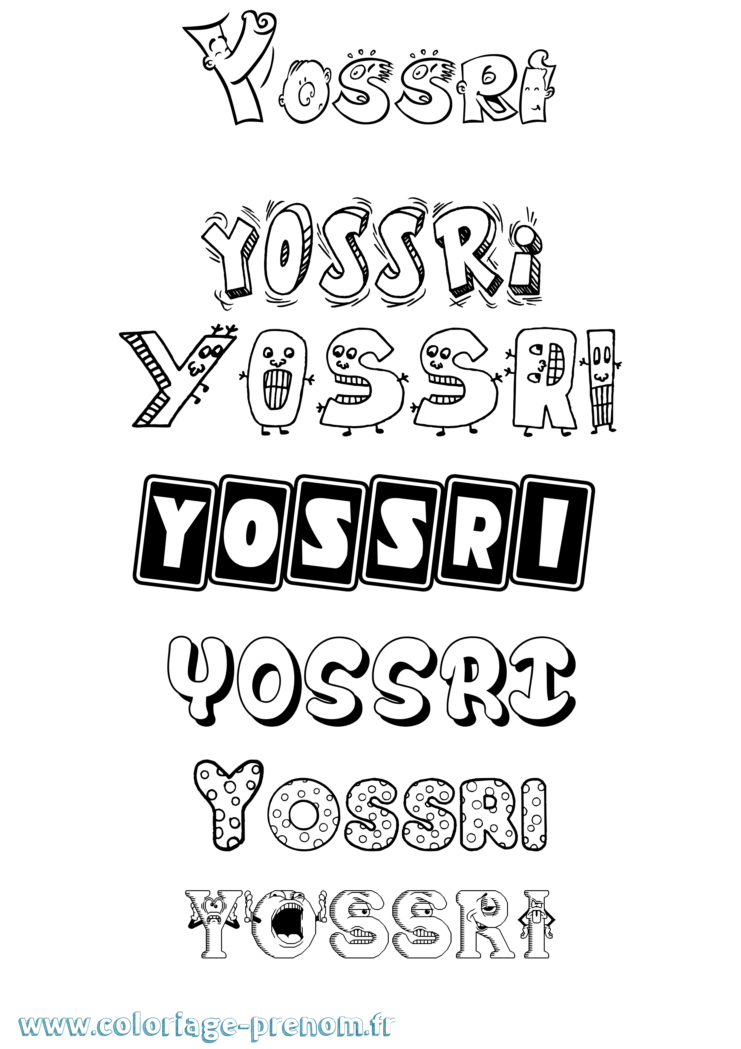 Coloriage Yossri Fun Coloriage prénom Yossri Fun