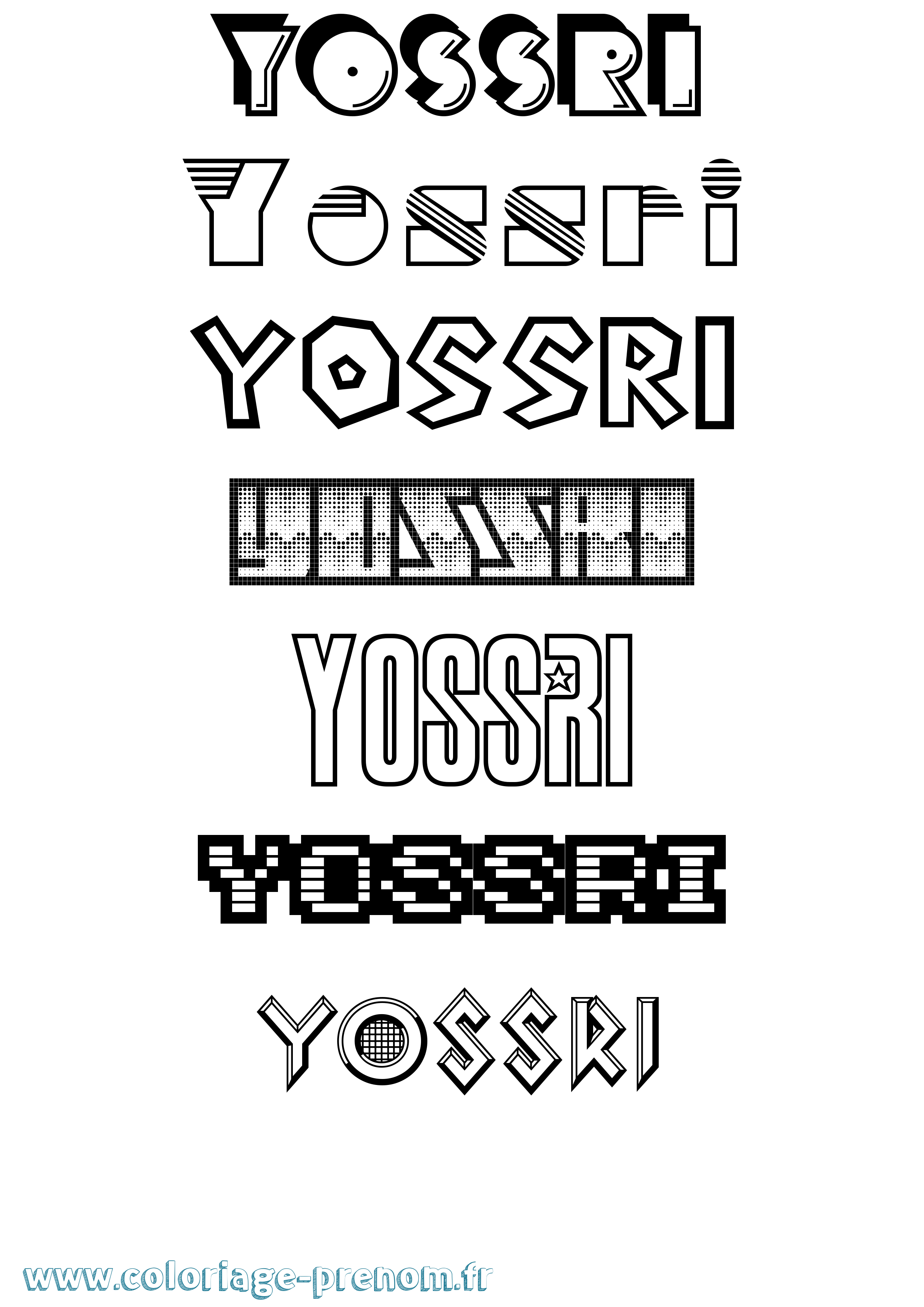 Coloriage Yossri Jeux Vidéos Coloriage prénom Yossri Jeux Vidéos
