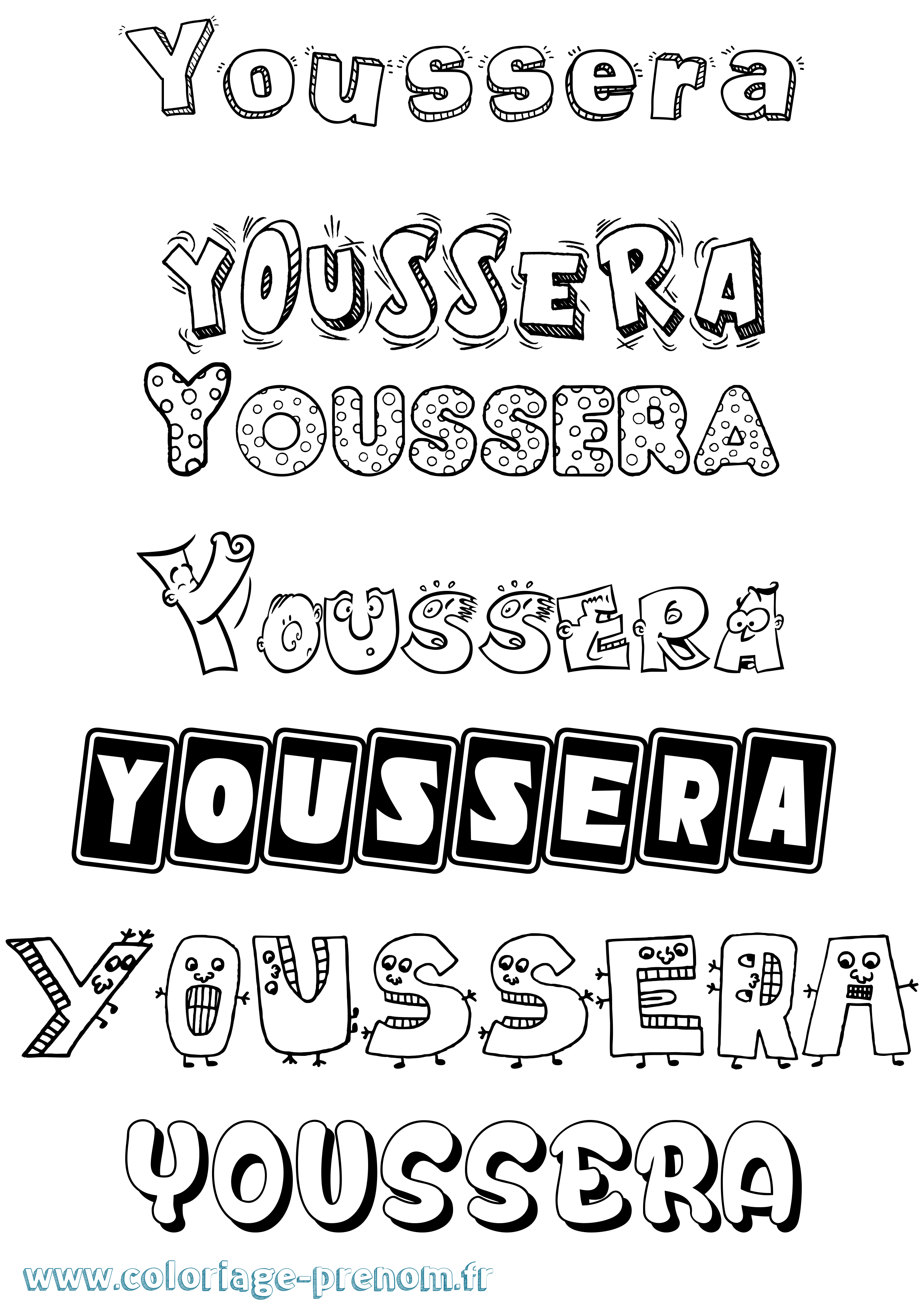 Coloriage Youssera Fun Coloriage prénom Youssera Fun