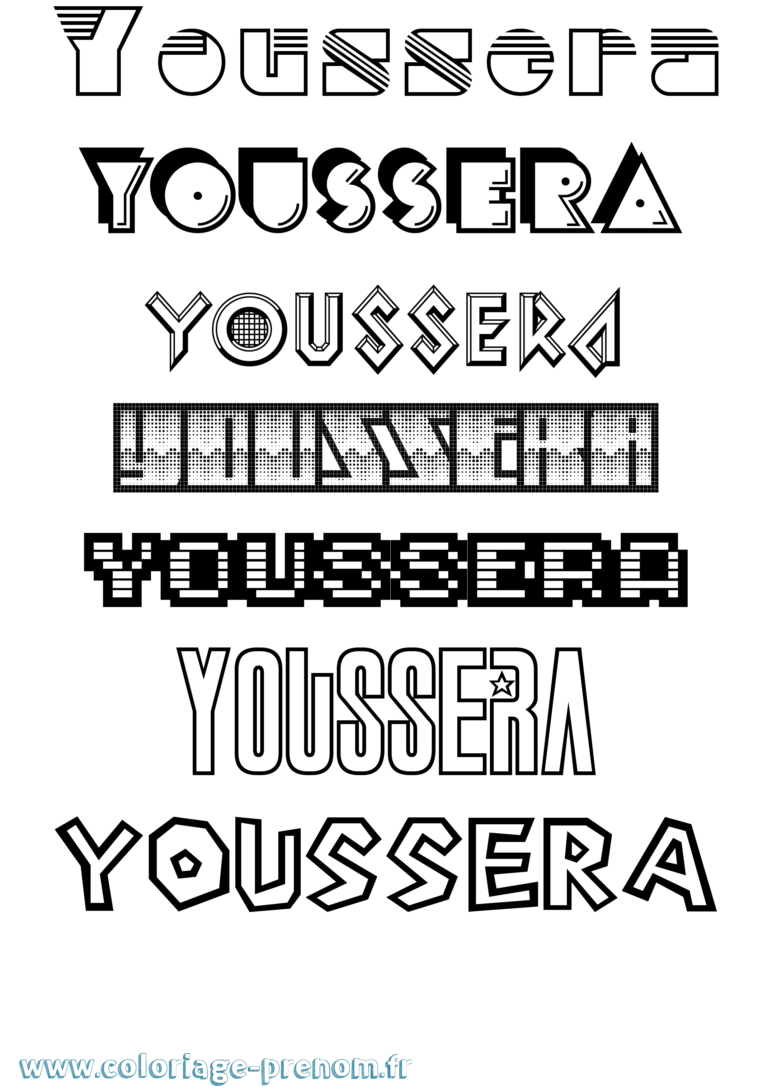 Coloriage Youssera Jeux Vidéos Coloriage prénom Youssera Jeux Vidéos