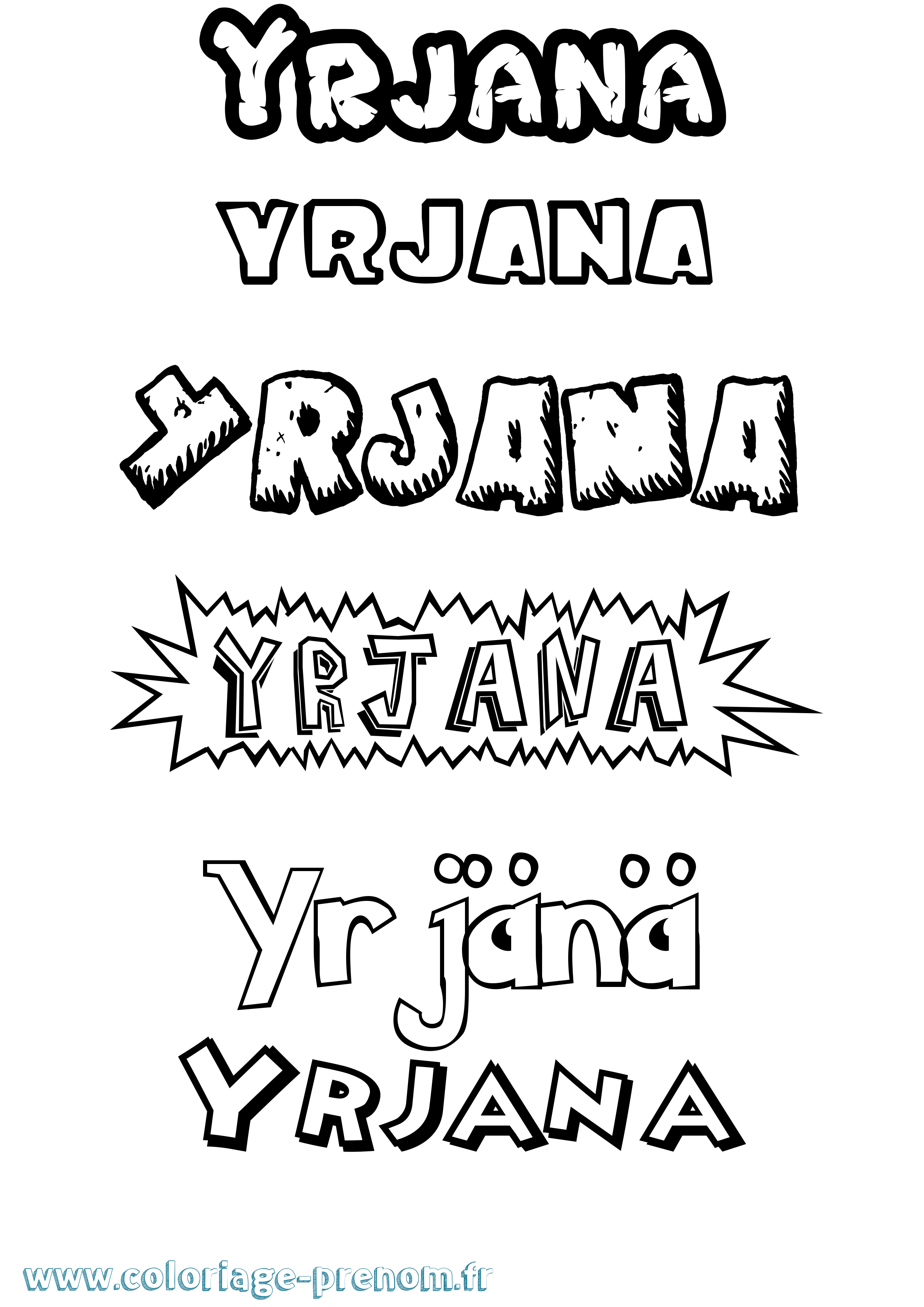 Coloriage Yrjänä Dessin Animé Coloriage prénom Yrjänä Dessin Animé