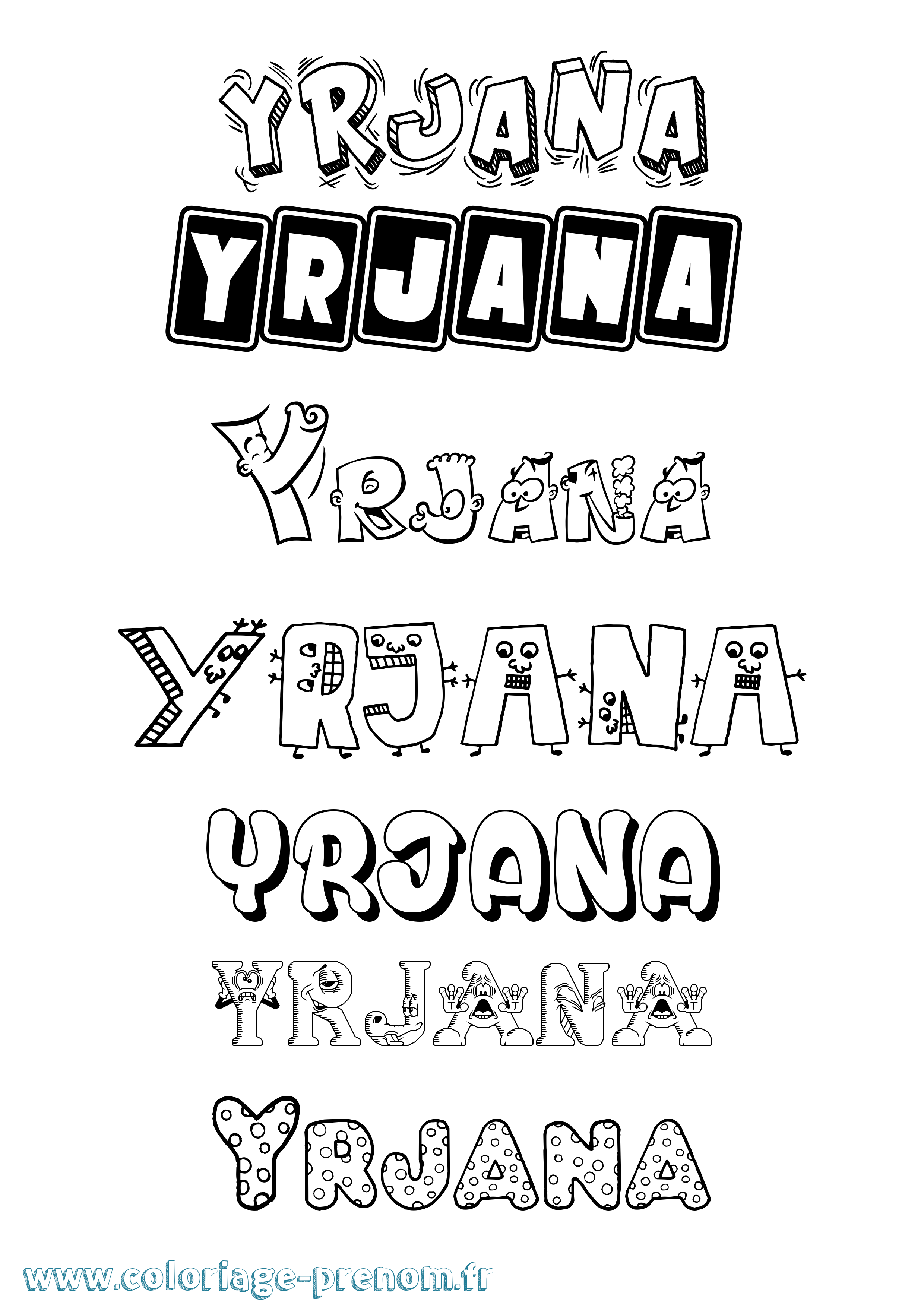 Coloriage Yrjänä Fun Coloriage prénom Yrjänä Fun