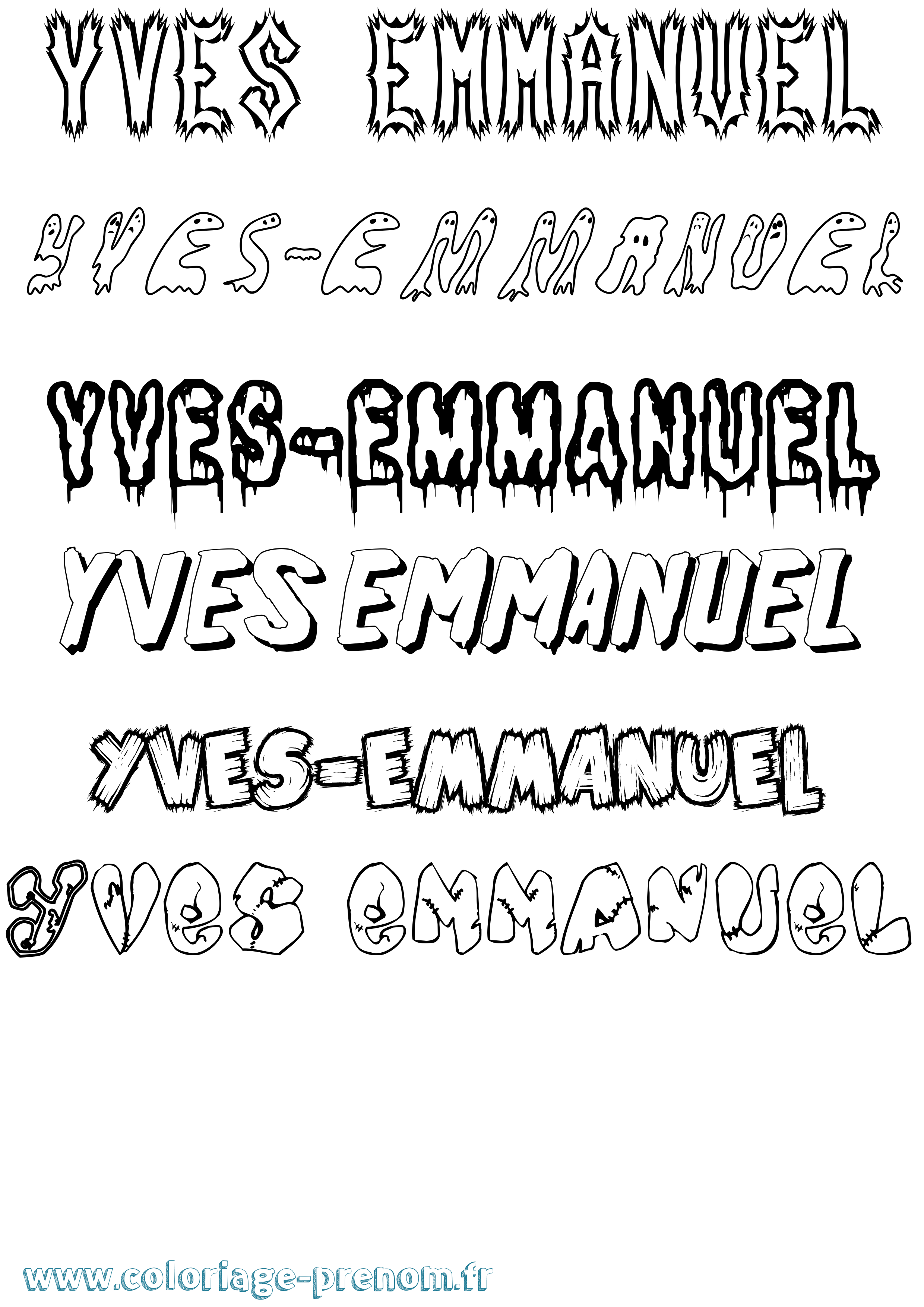 Coloriage Yves-Emmanuel Frisson Coloriage prénom Yves-Emmanuel Frisson