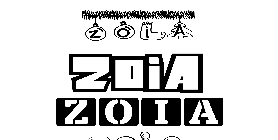 Coloriage Zoia