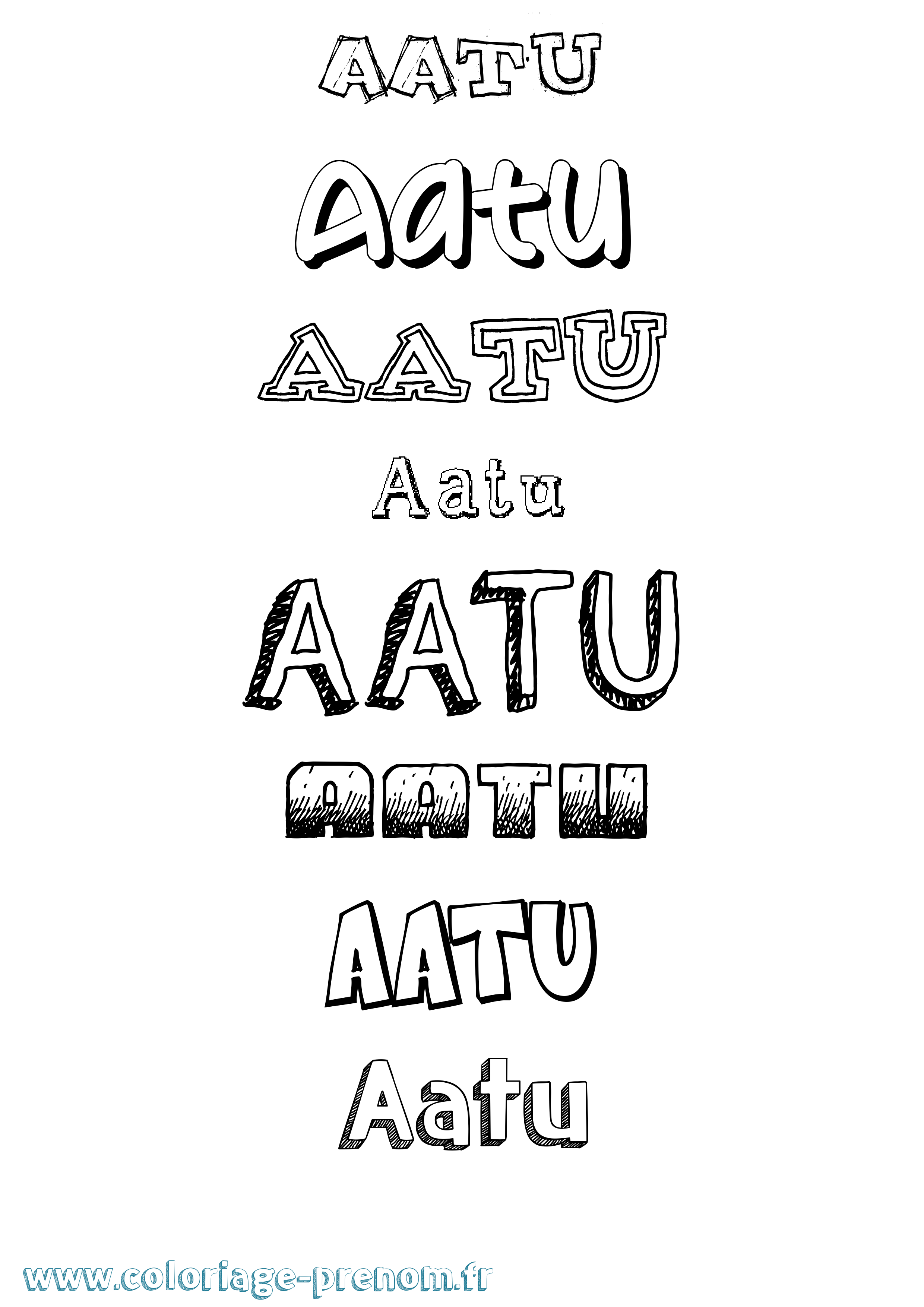 Coloriage prénom Aatu Dessiné