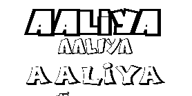 Coloriage Aaliya