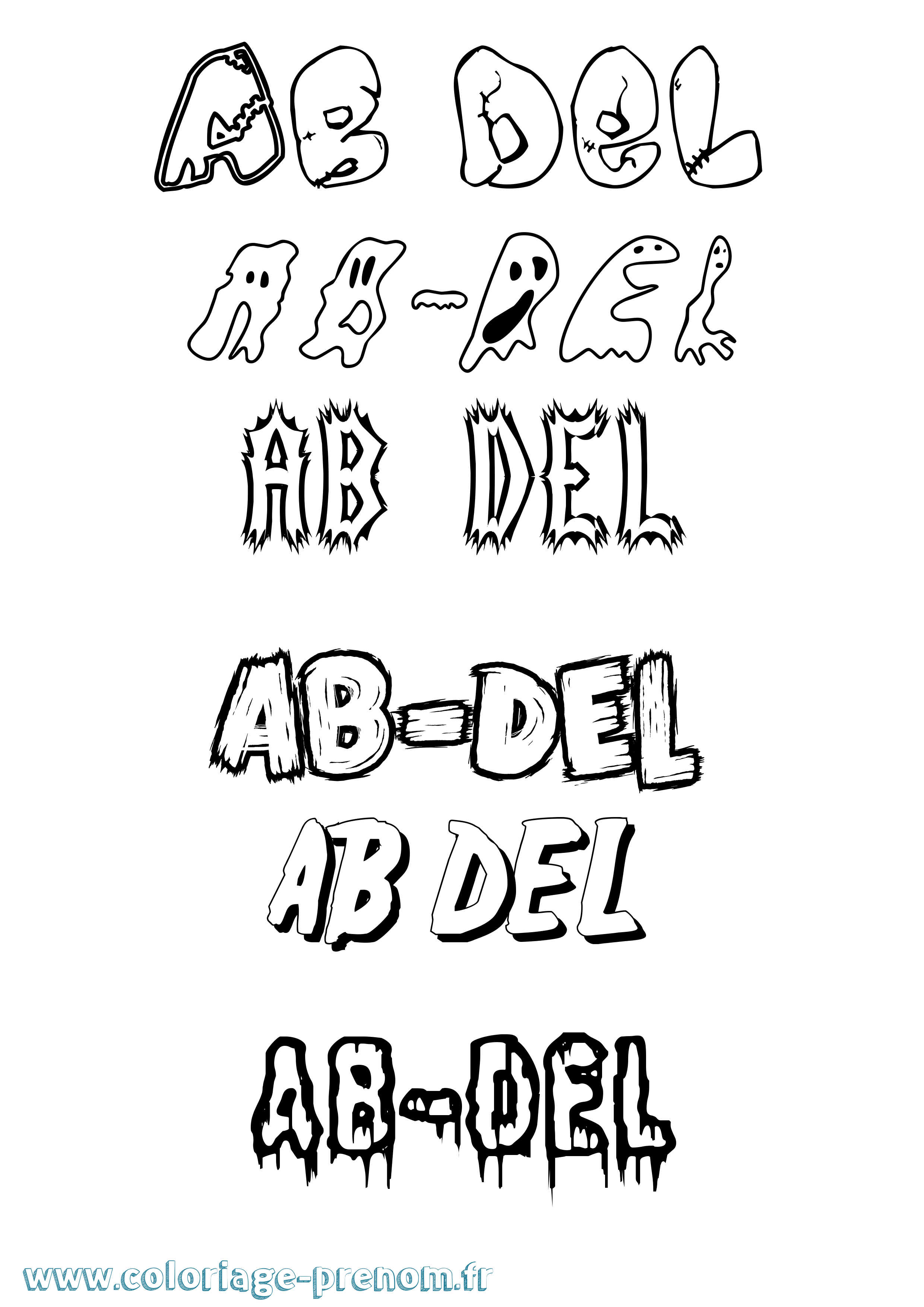 Coloriage prénom Ab-Del Frisson
