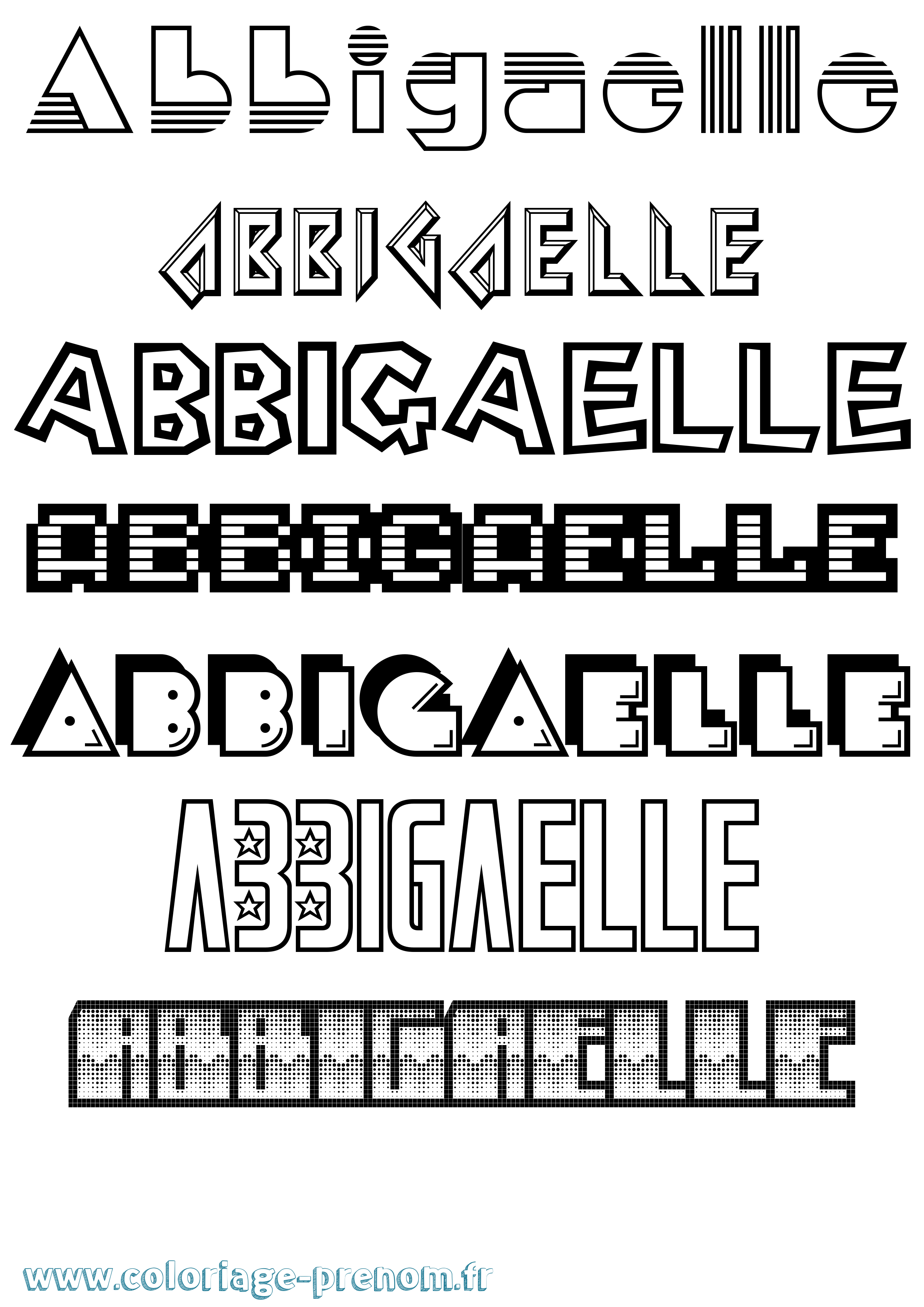 Coloriage Abbigaelle Jeux Vidéos Coloriage prénom Abbigaelle Jeux Vidéos