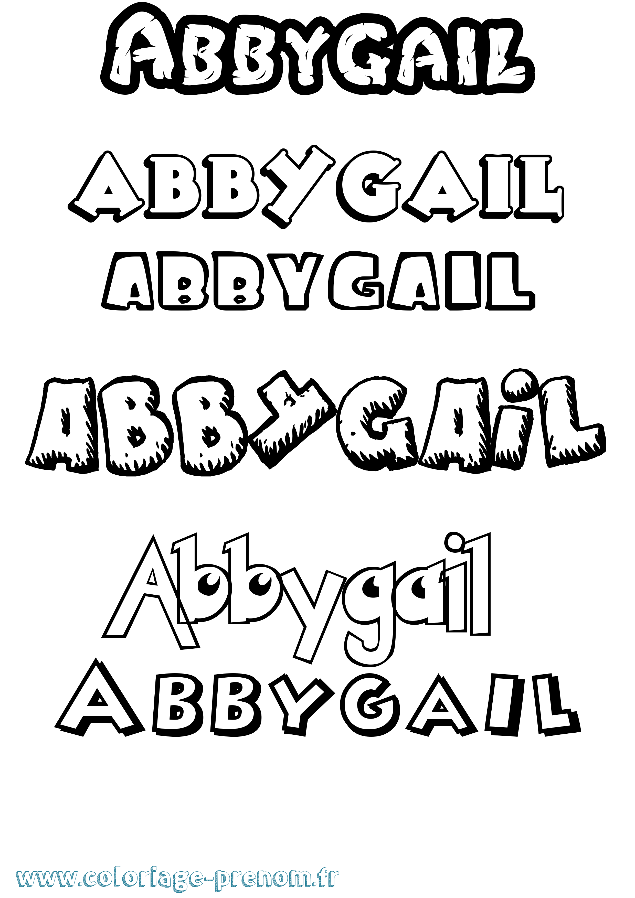 Coloriage prénom Abbygail Dessin Animé
