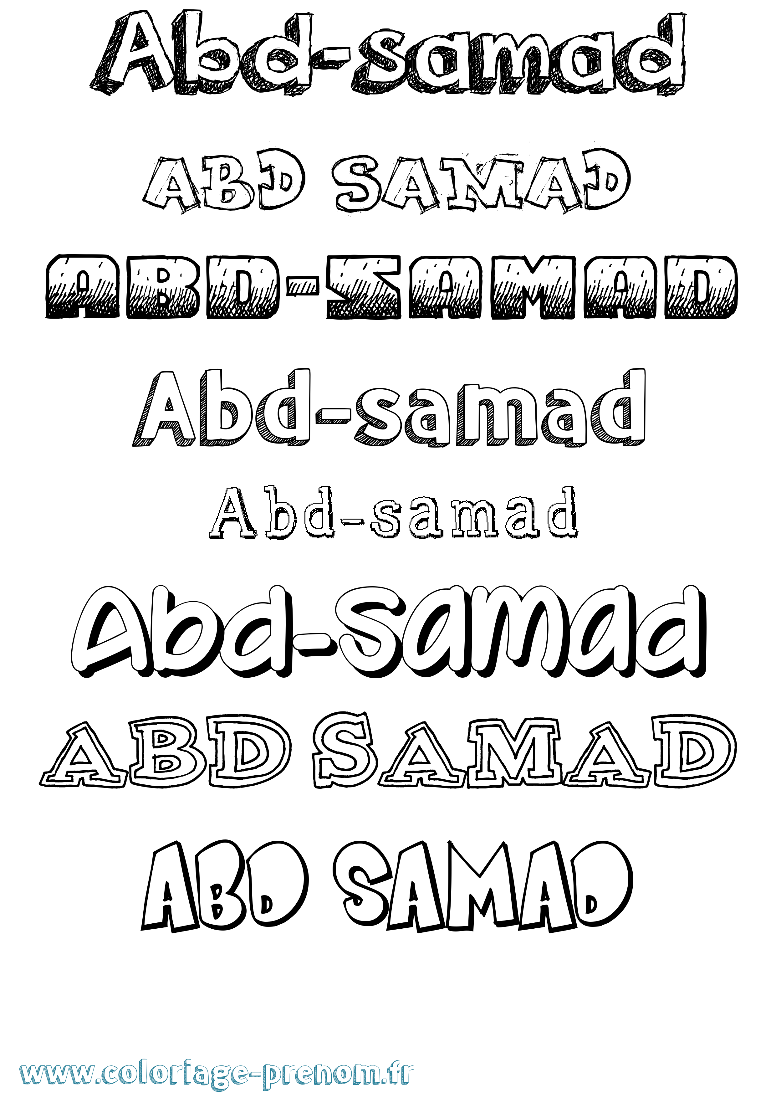 Coloriage prénom Abd-Samad Dessiné