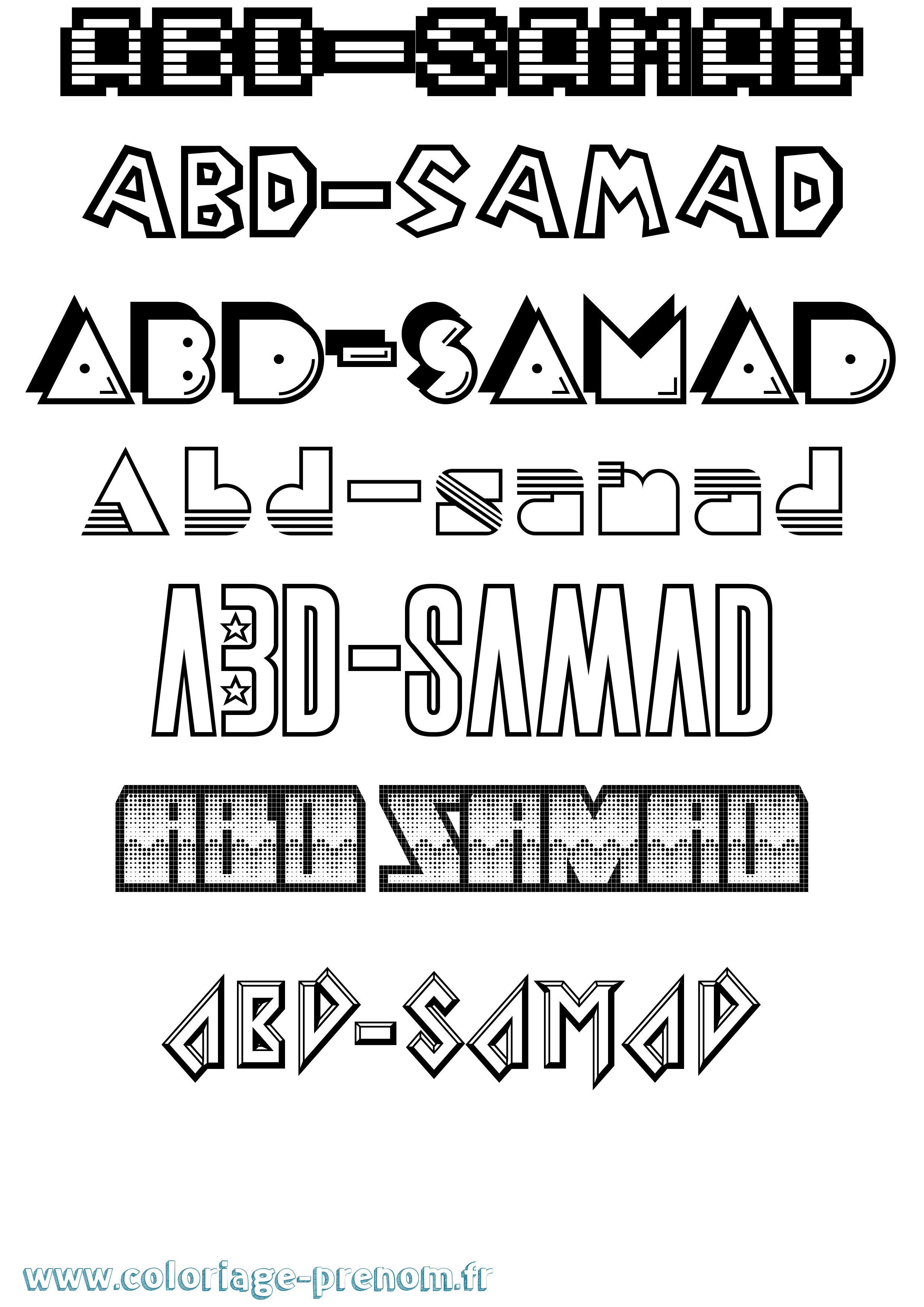 Coloriage prénom Abd-Samad Jeux Vidéos