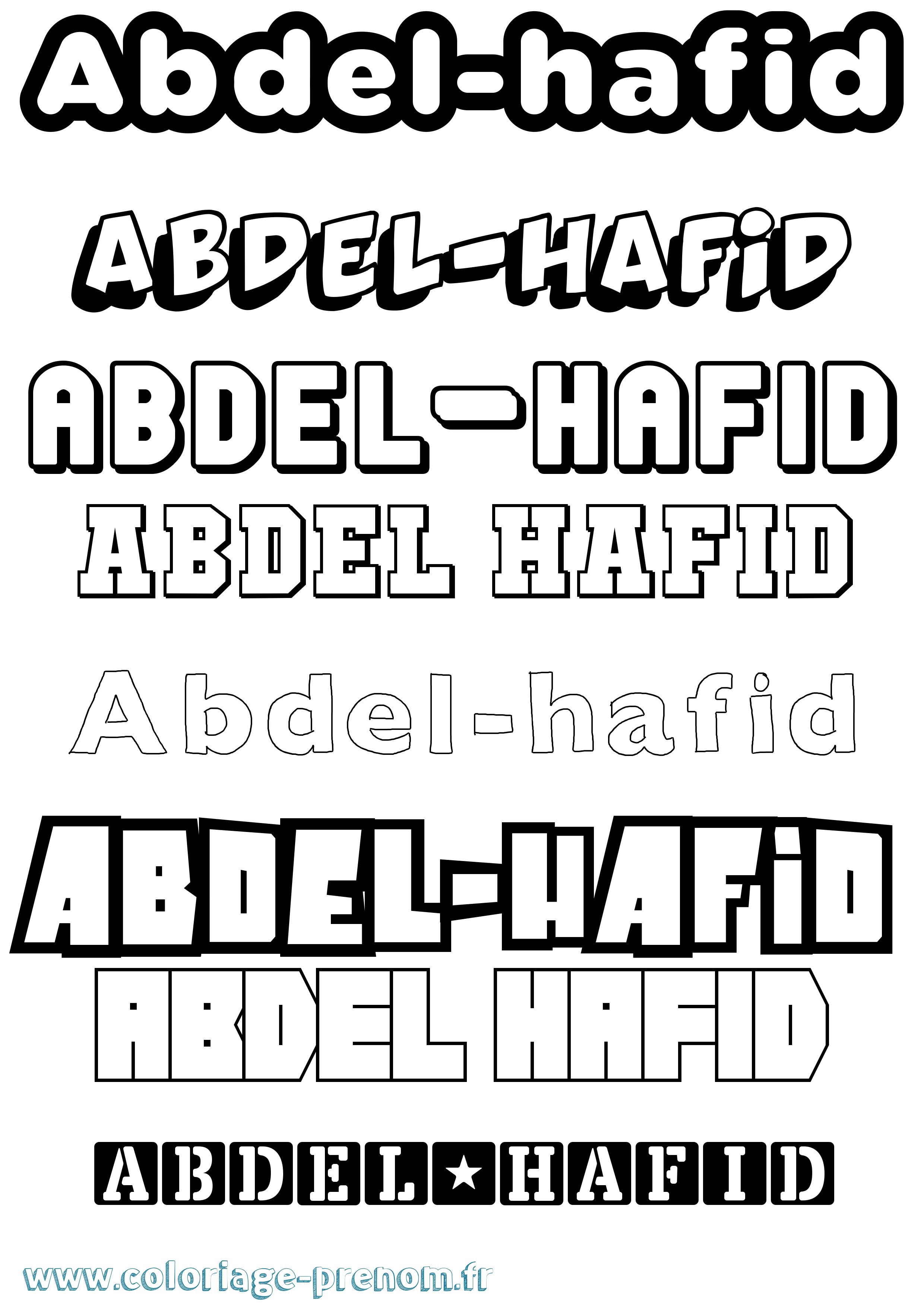 Coloriage prénom Abdel-Hafid Simple