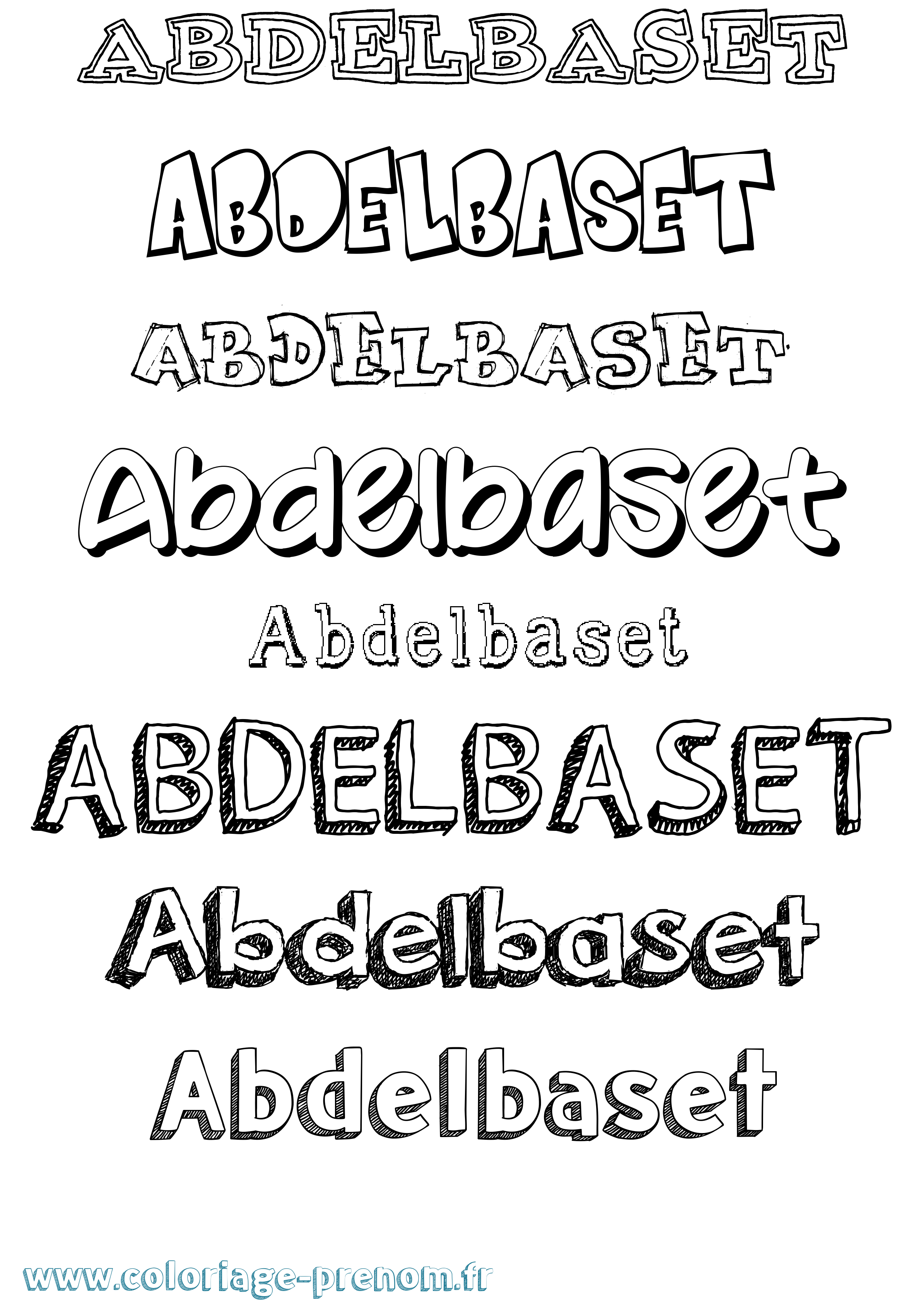 Coloriage prénom Abdelbaset Dessiné