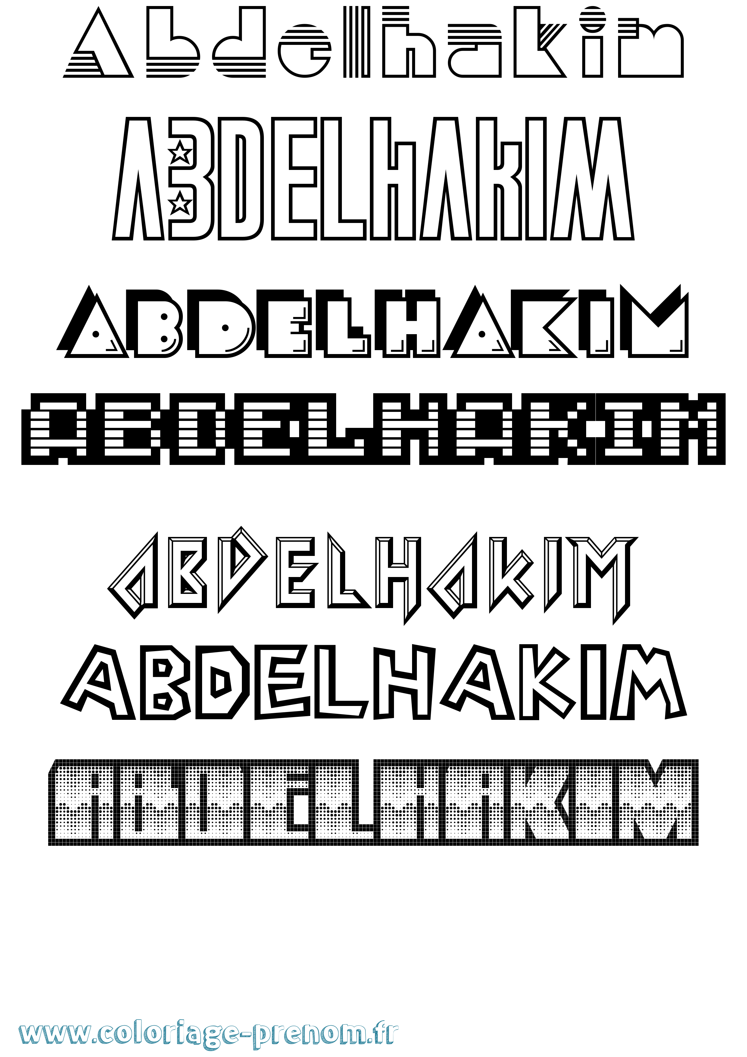 Coloriage Abdelhakim Jeux Vidéos Coloriage prénom Abdelhakim Jeux Vidéos