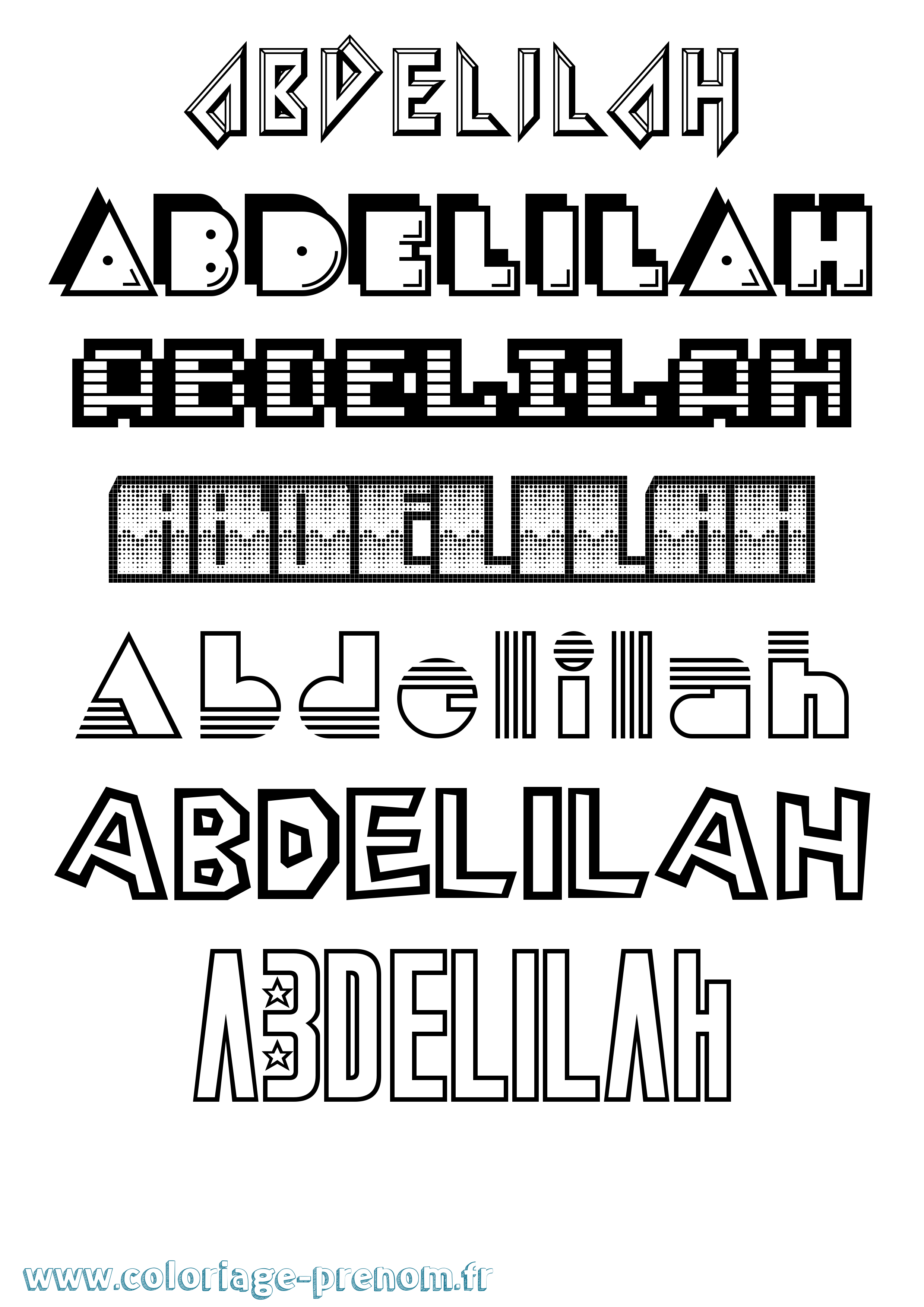 Coloriage Abdelilah Jeux Vidéos Coloriage prénom Abdelilah Jeux Vidéos